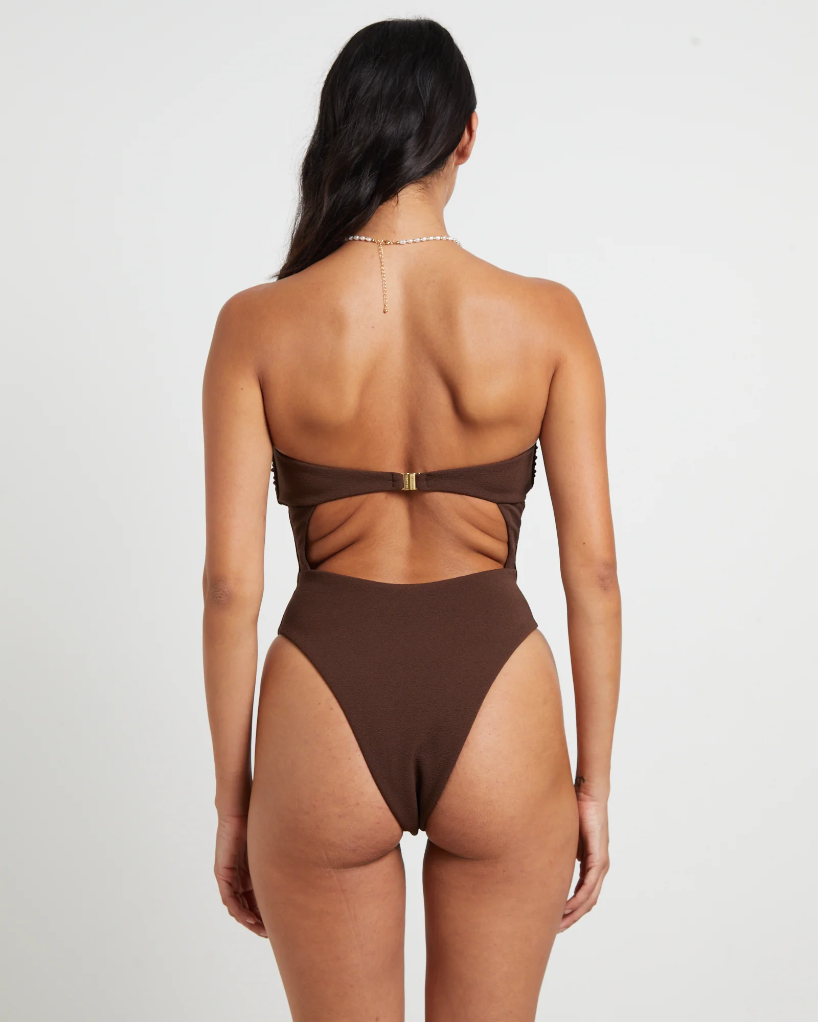 Banksy Corsage One Piece in Chocolate - Image 6