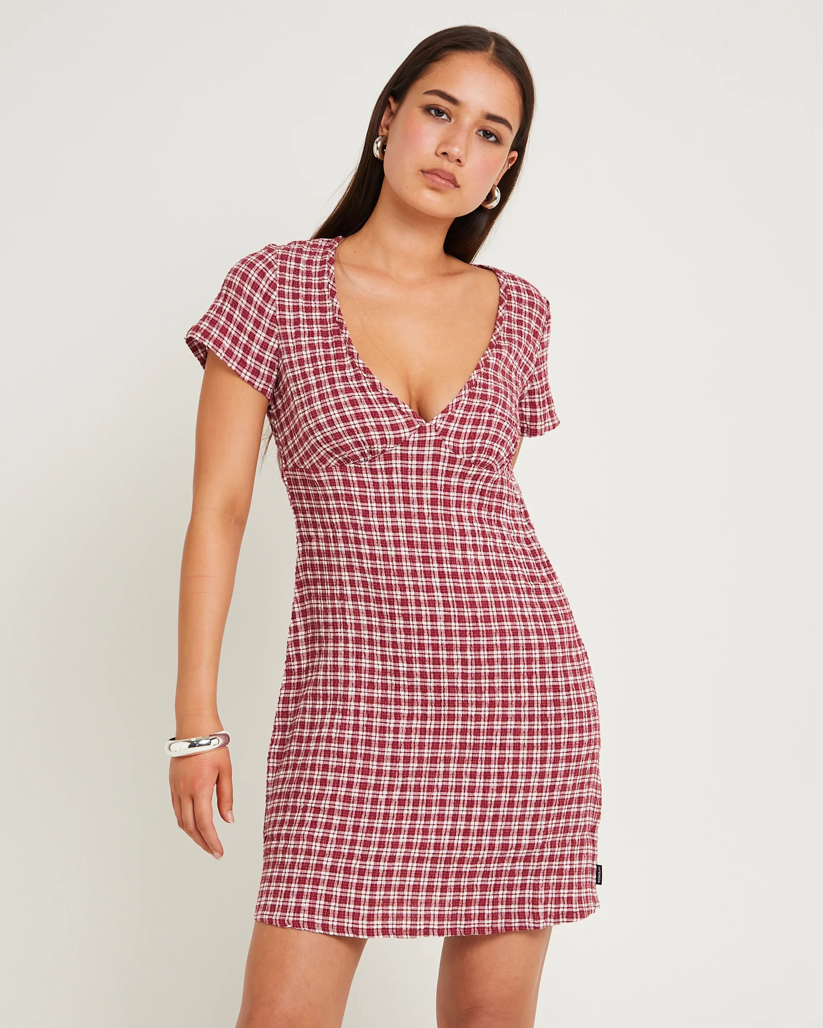 Base Seersucker Mini Dress - Image 4