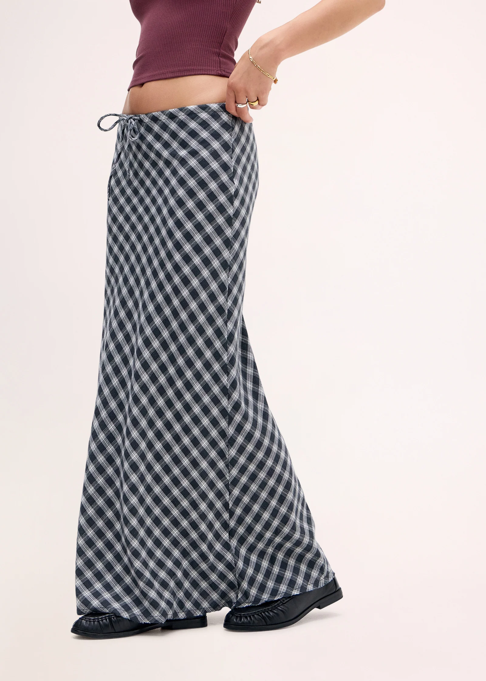BDG Check Maxi Skirt - Image 2