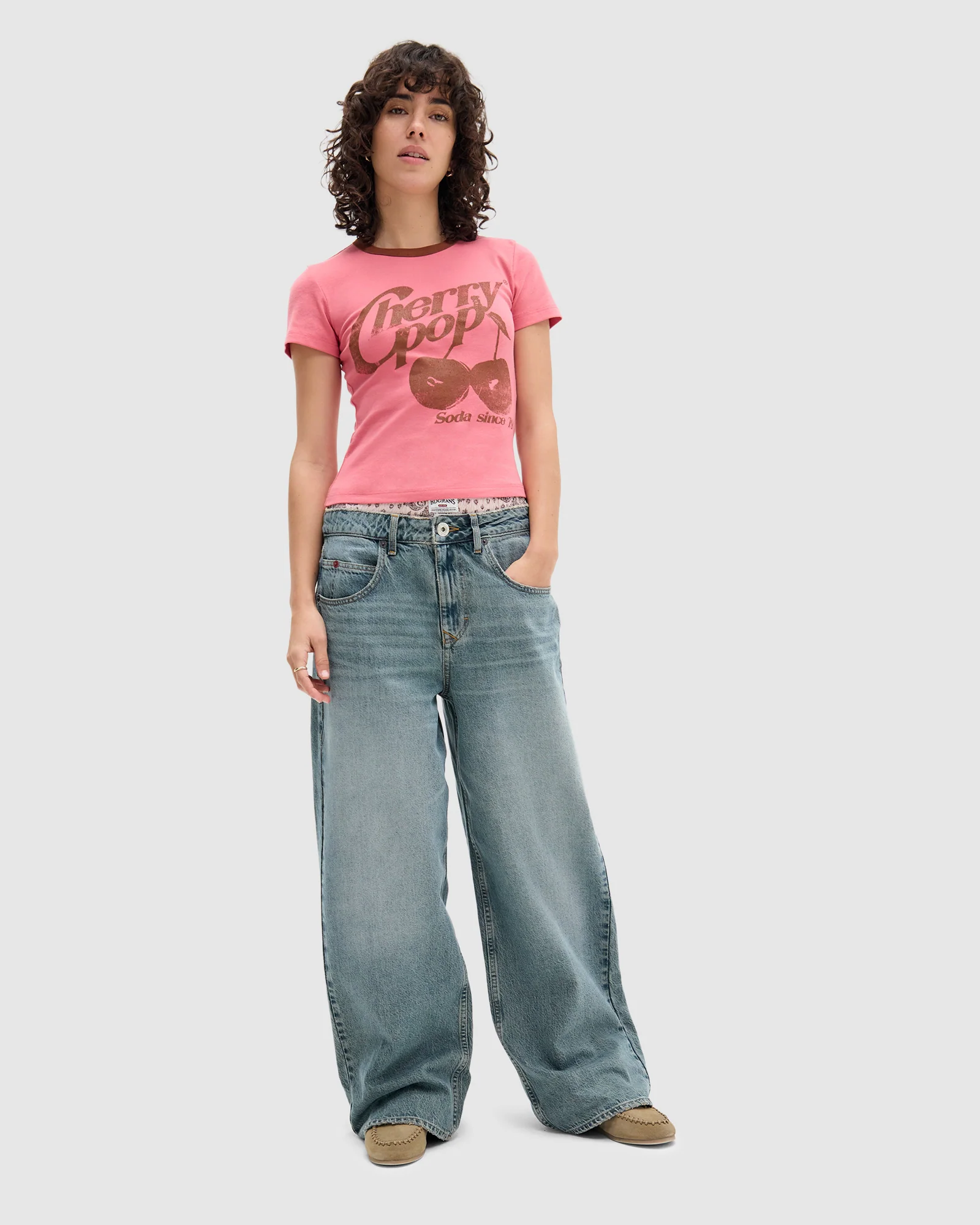 BDG Cherry Pop Ringer Baby T-Shirt