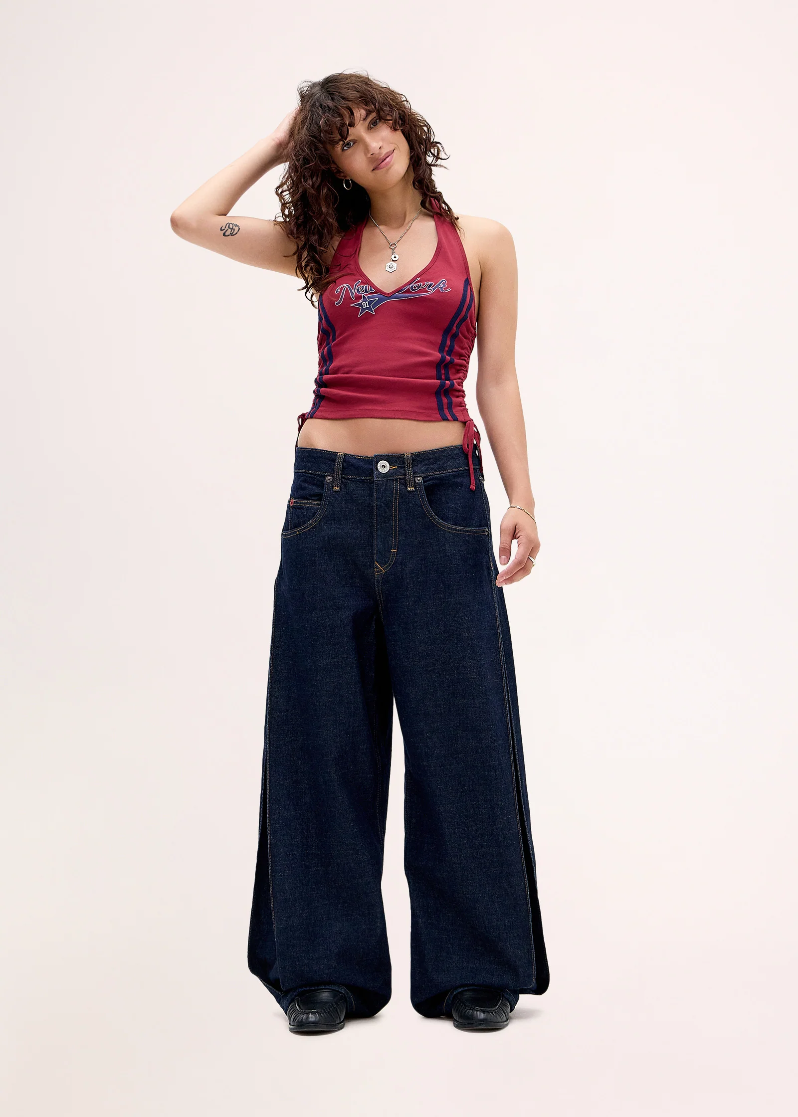 BDG Jaya Pleated Denim Jeans