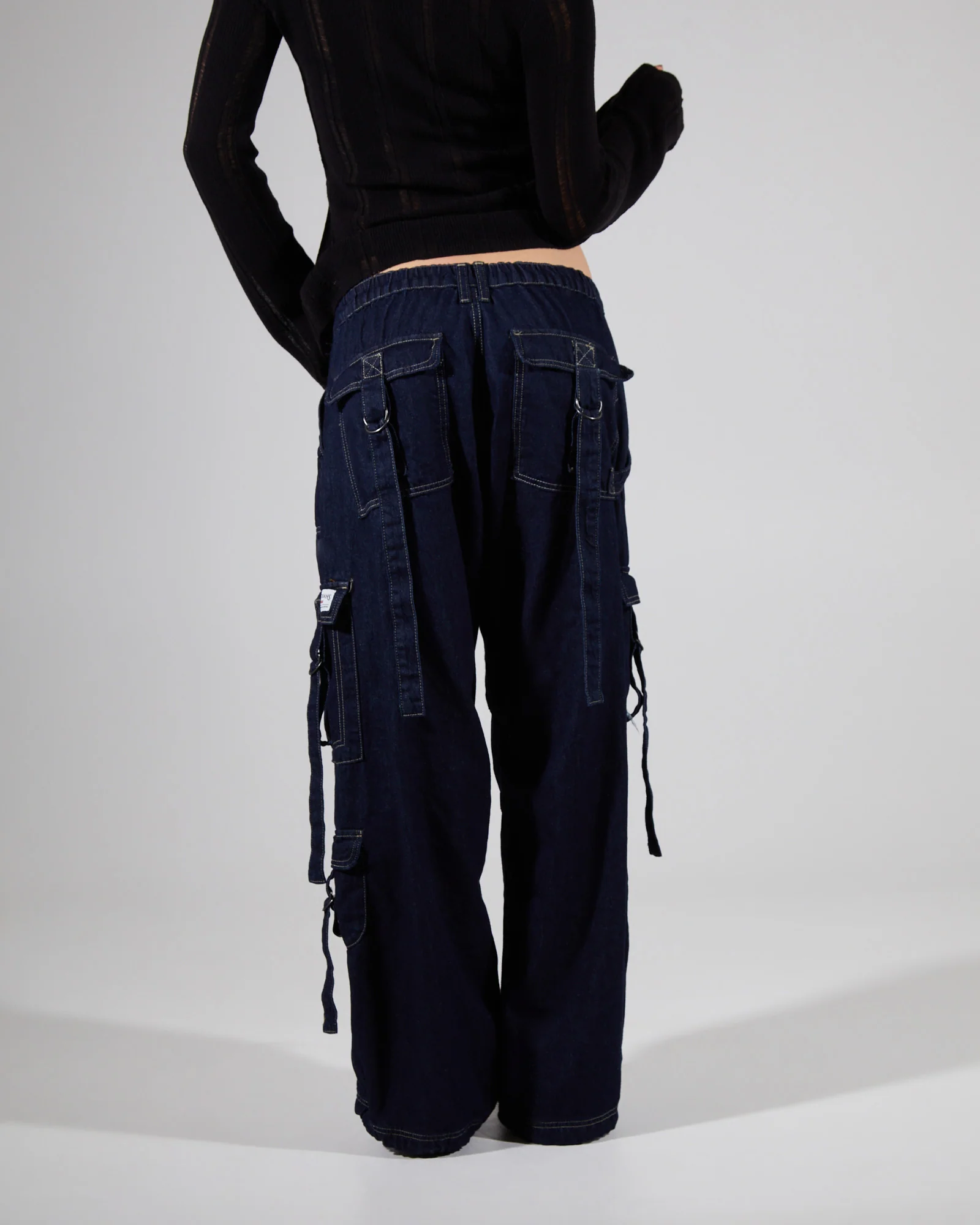 BDG Strappy Cargo Pants Rinse Denim - Image 2