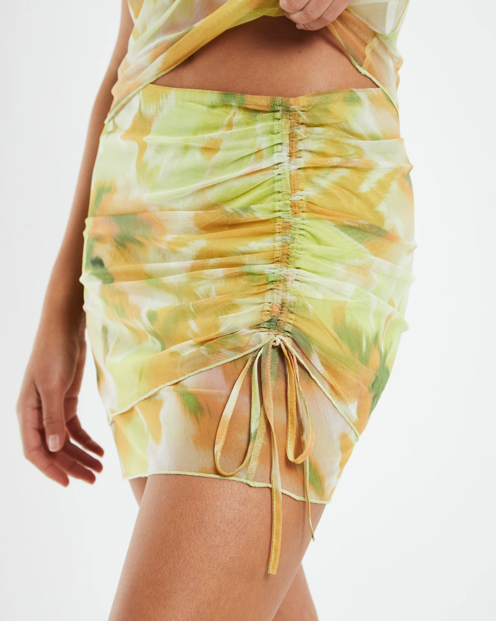 Belle Blurred Botanical Mini Skirt