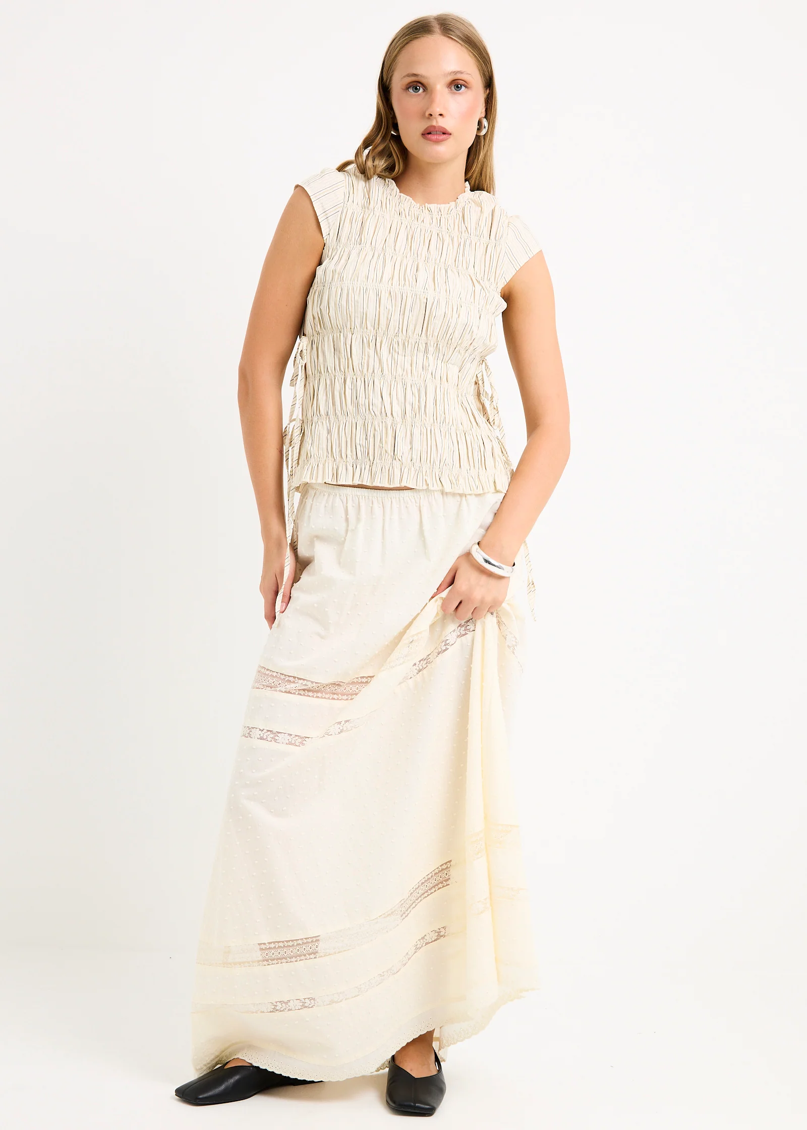 Belly Shirred Tie Top - Image 4