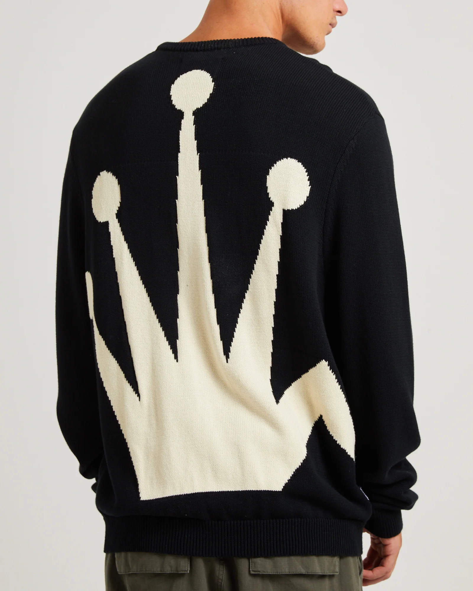 Bent Crown Knit Sweater Black - Image 5