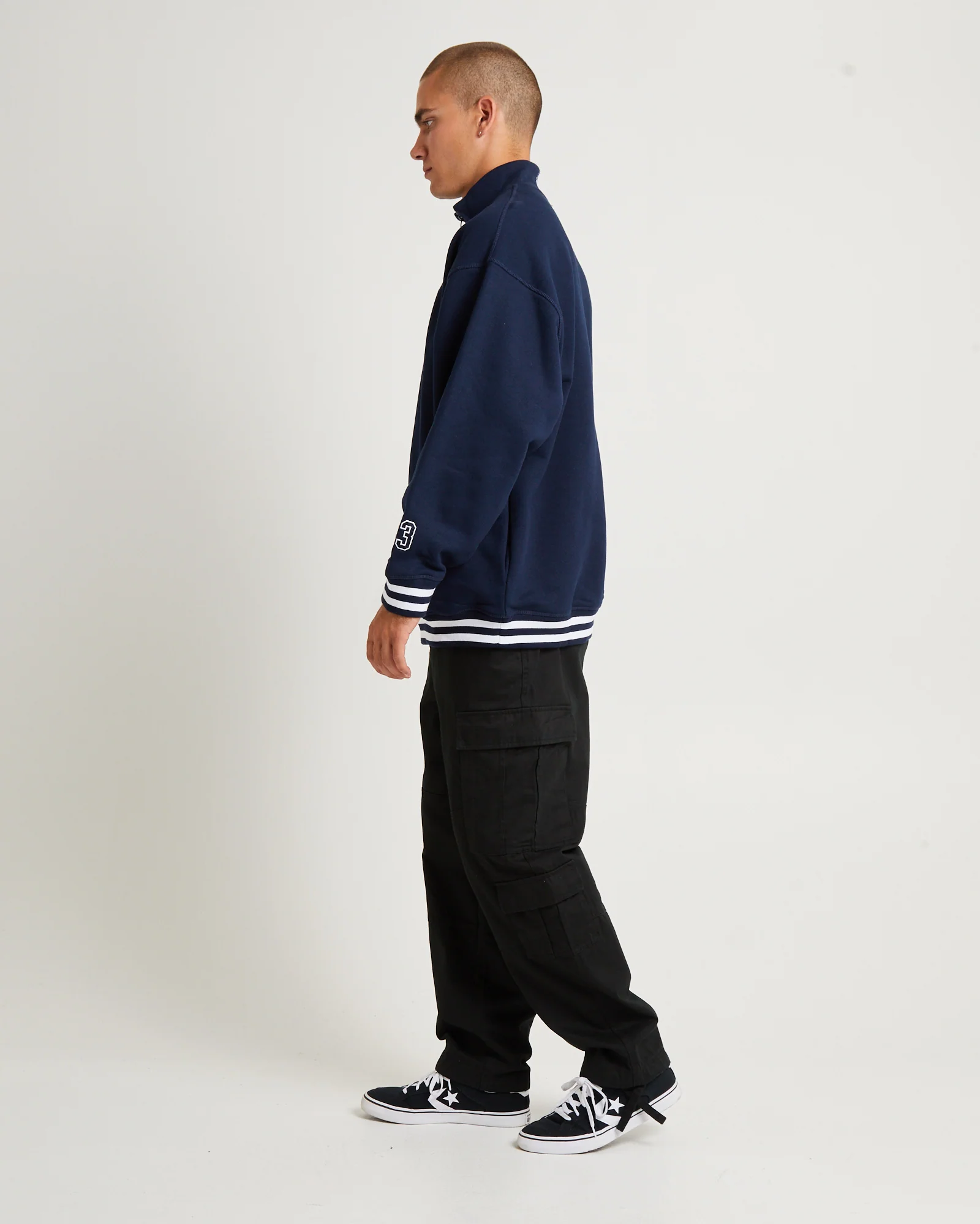 Beta 1/4 Zip Top Dark Navy - Image 6