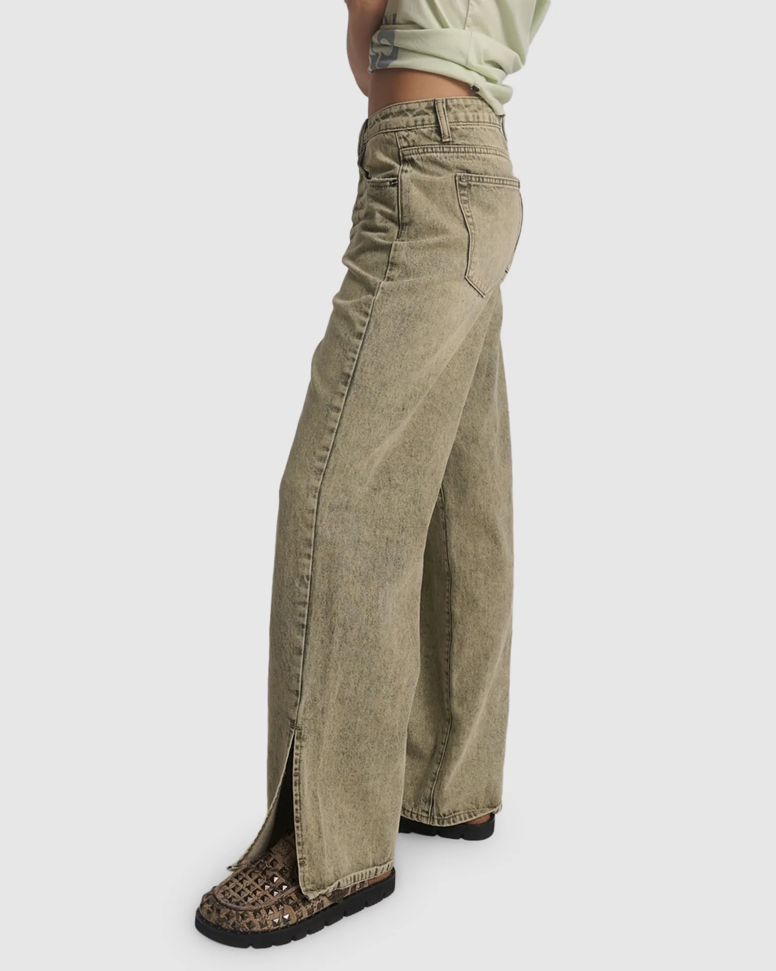 Billie Mid Waist Long Rise Straight Leg Denim Jeans - Image 4