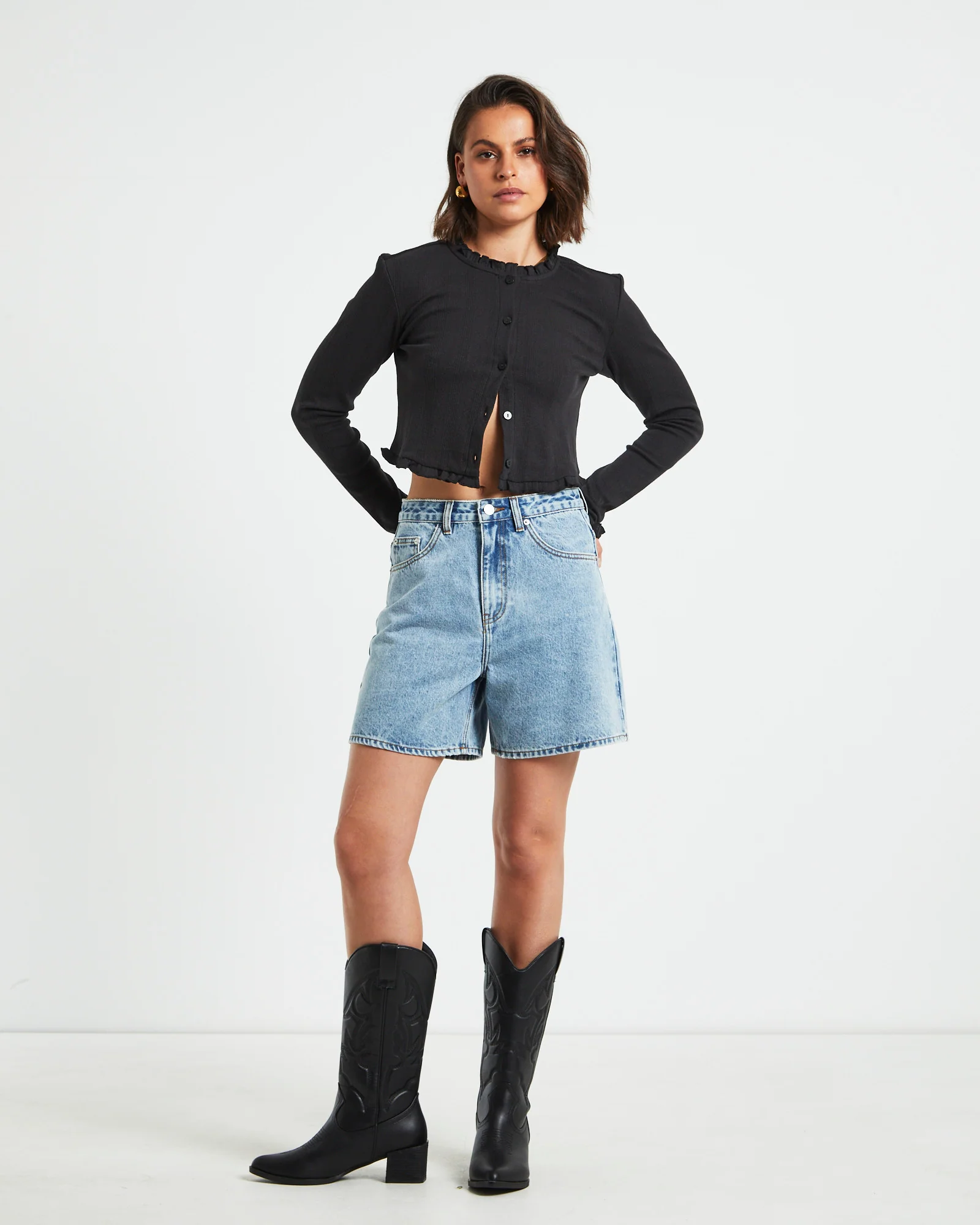 Bitter Sweet Cardigan in Black - Image 3