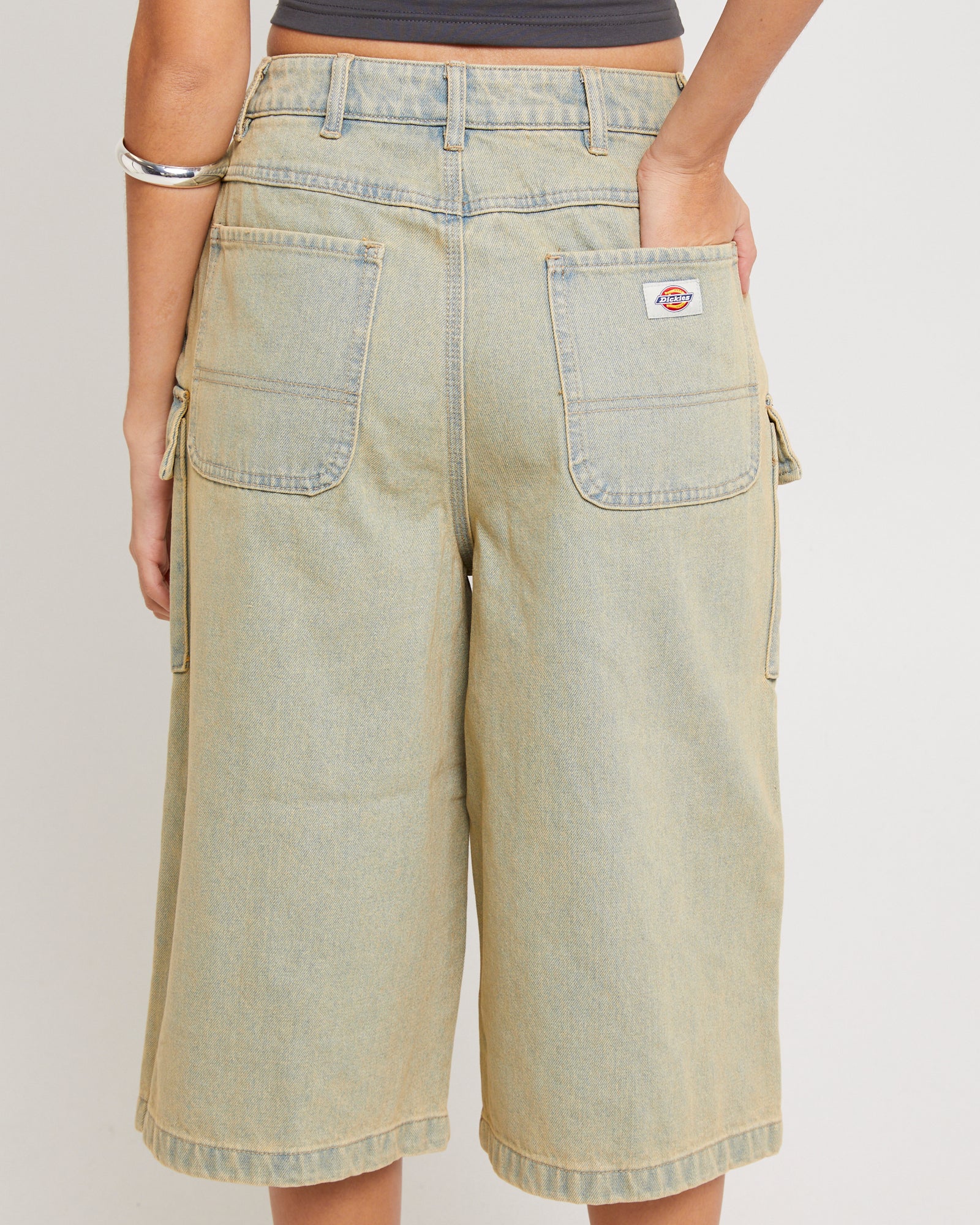 Blanco Light Denim Cargo Shorts - Image 5