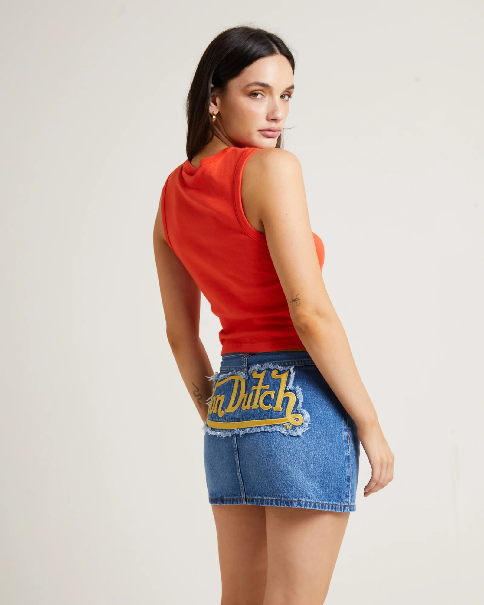 Blossom Cut Out Tank Top in Chilli Red - Image 2