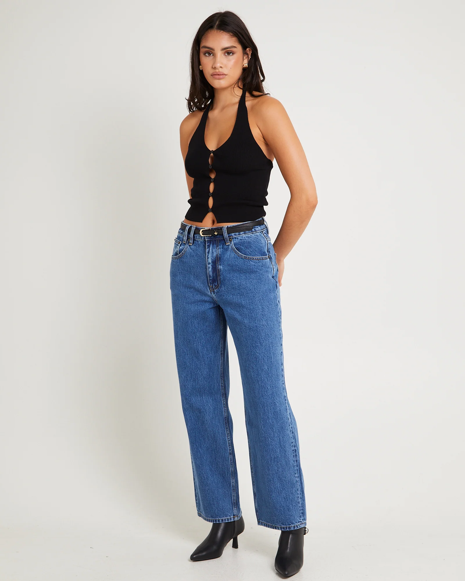 Bobby Baggy Dad Denim Jeans Petite - Image 3