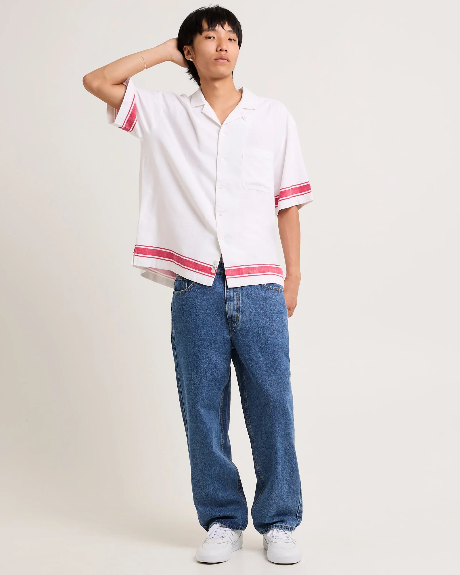 Border Linen Short Sleeve Resort Shirt - Image 3