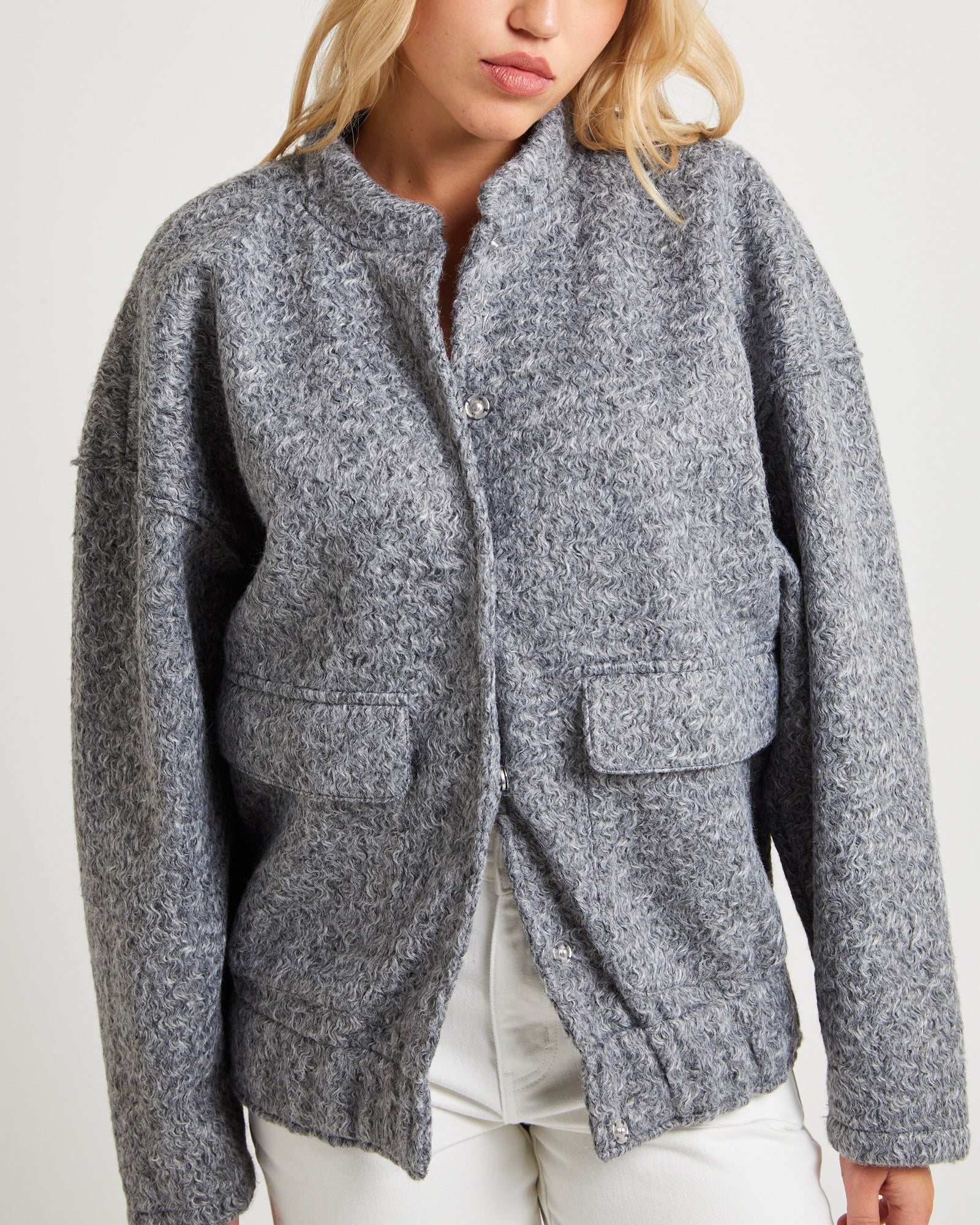 Boucle Bomber Jacket - Image 5