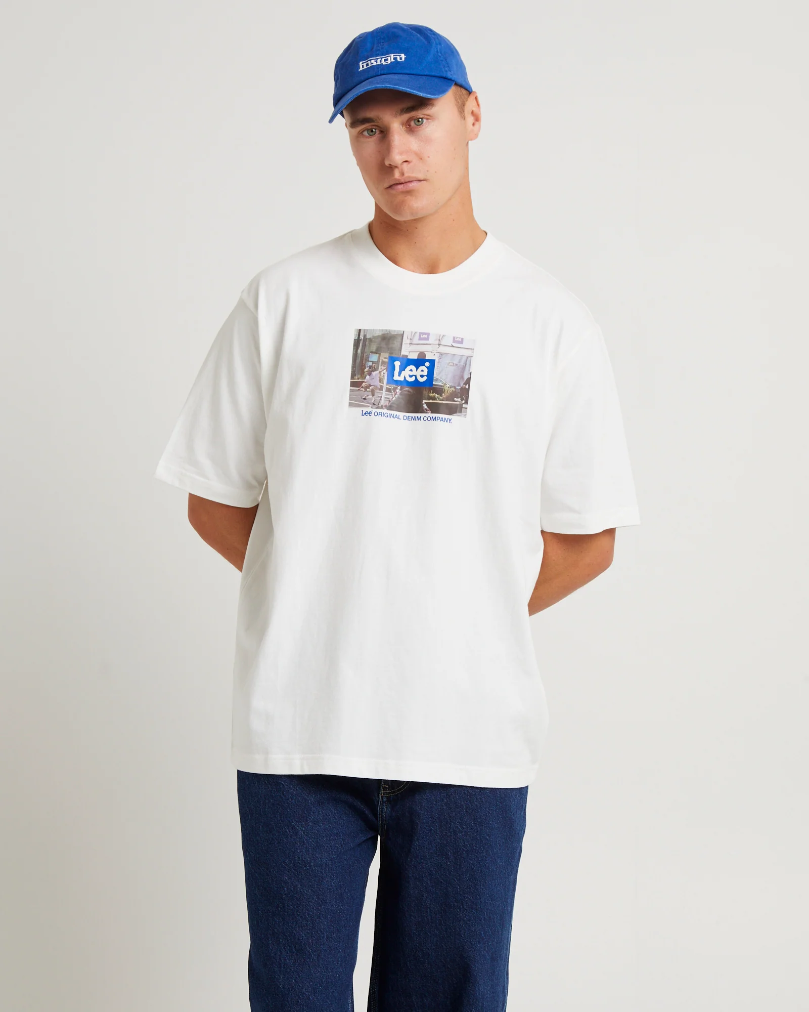 Box Logo Baggy T-Shirt Vintage White