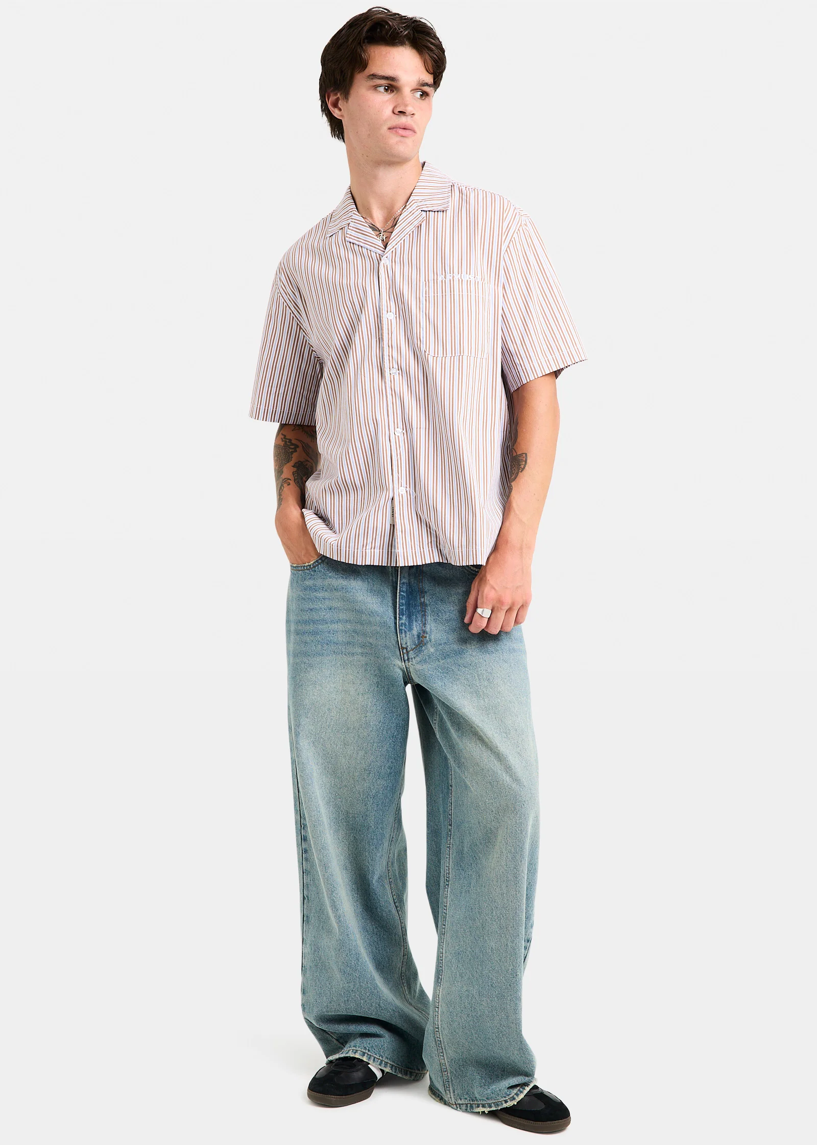 Box Striped Short Sleeve Shirt - Image 3