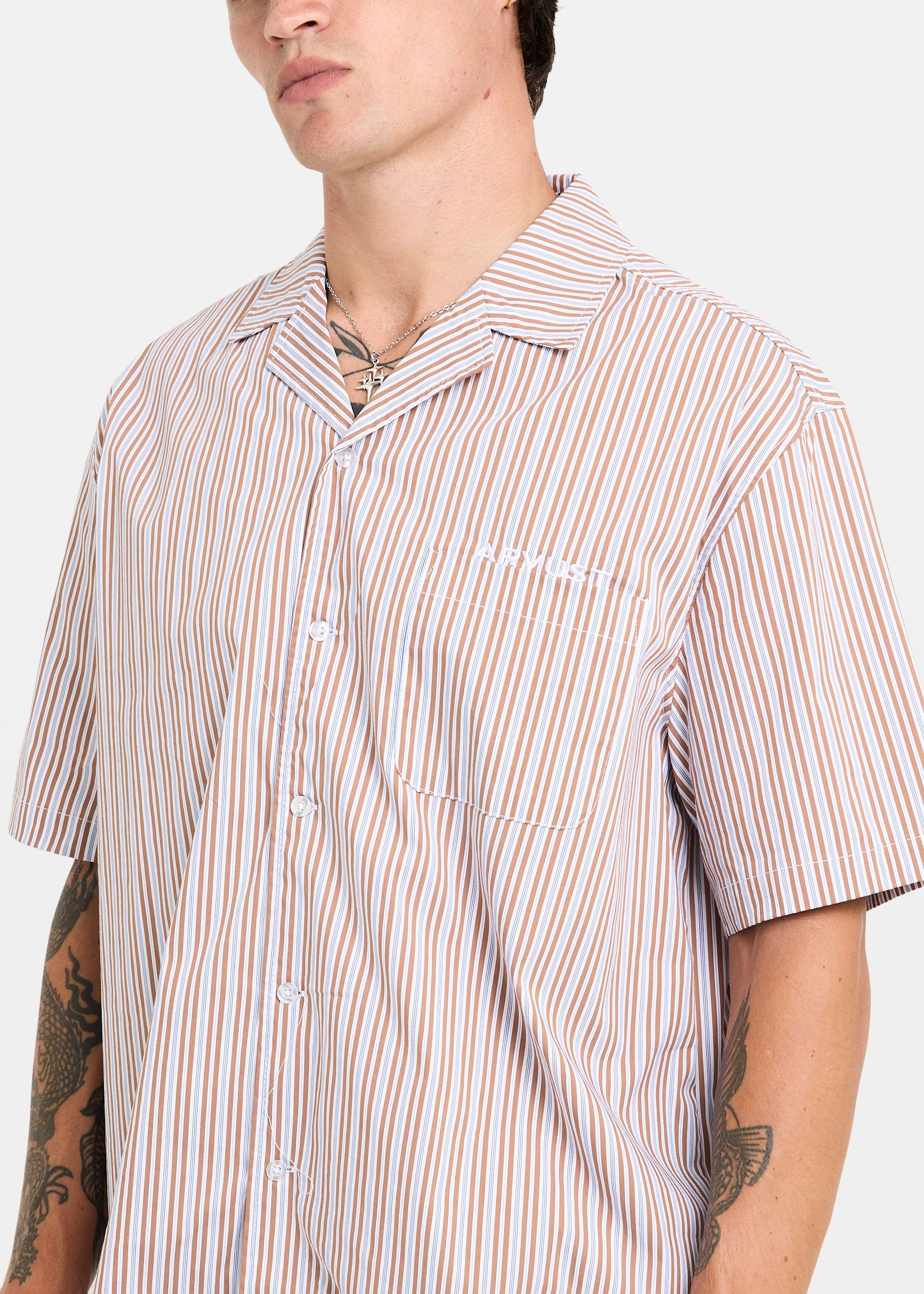 Box Striped Short Sleeve Shirt - Image 5