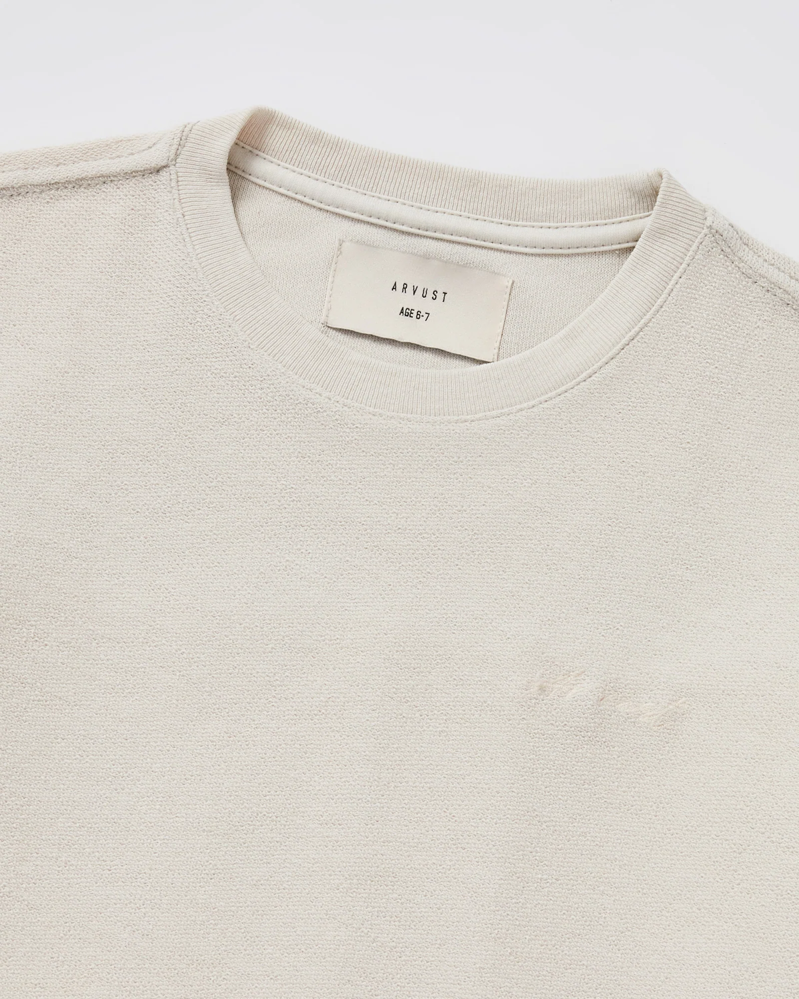 Boys Ramona Linen Short Sleeve T-Shirt in Chalk - Image 3