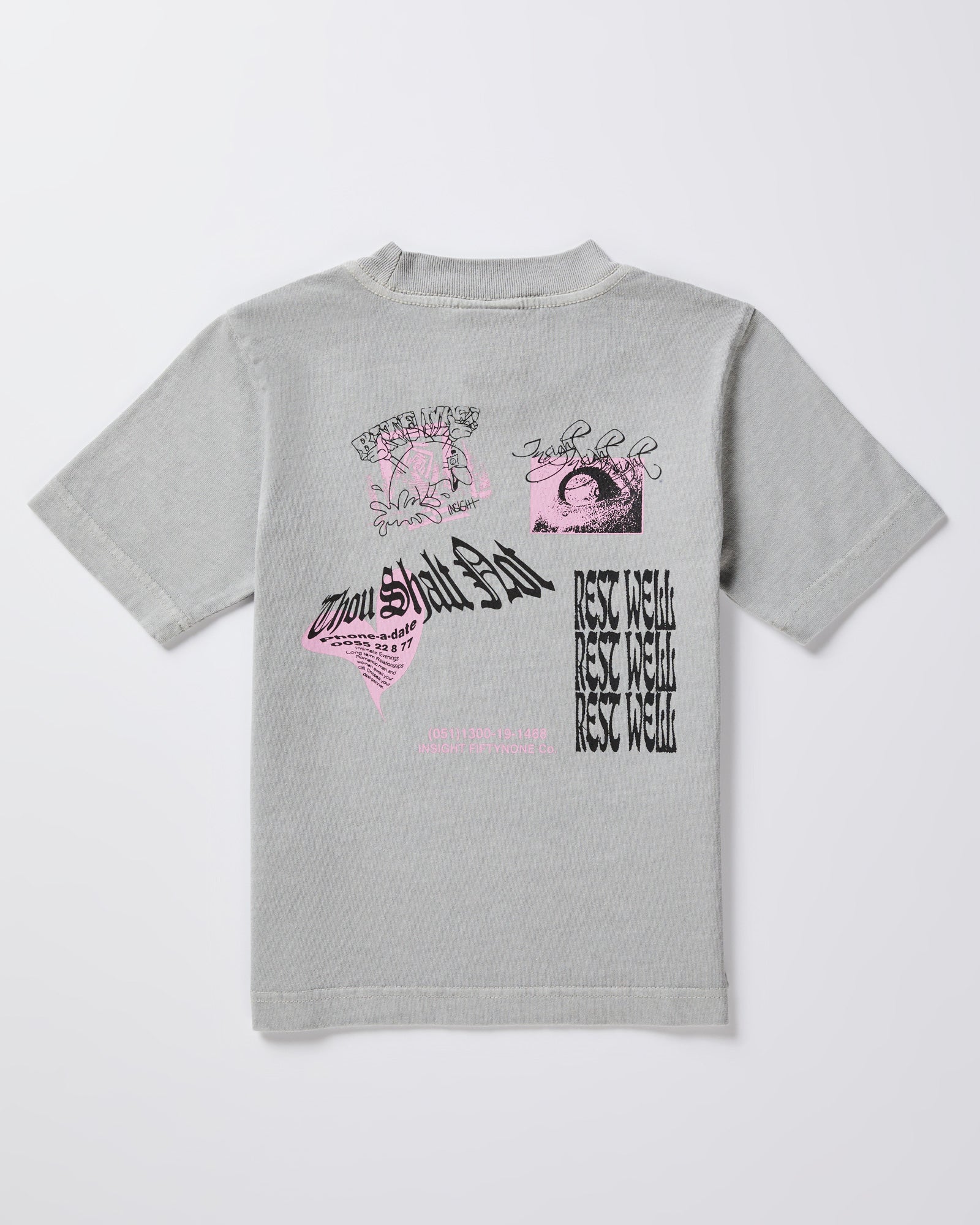 Boys Rest Well Short Sleeve T-Shirt in Ash - Image 2