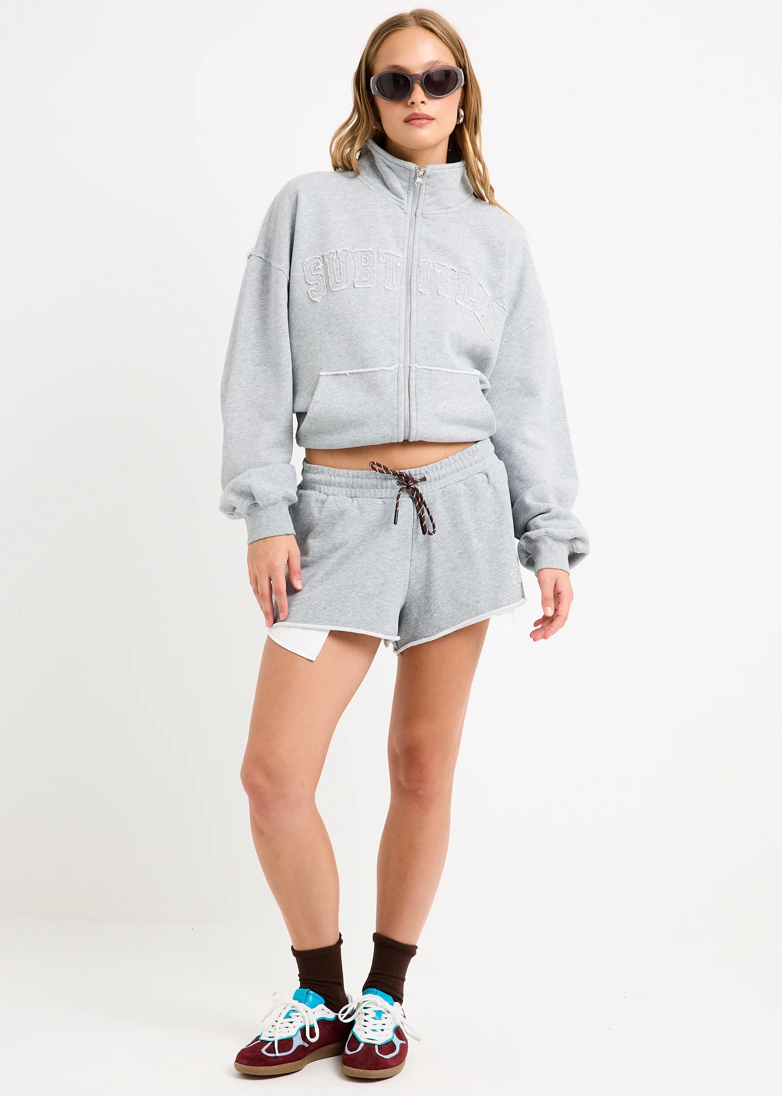 Brie Cropped Fleece Shorts