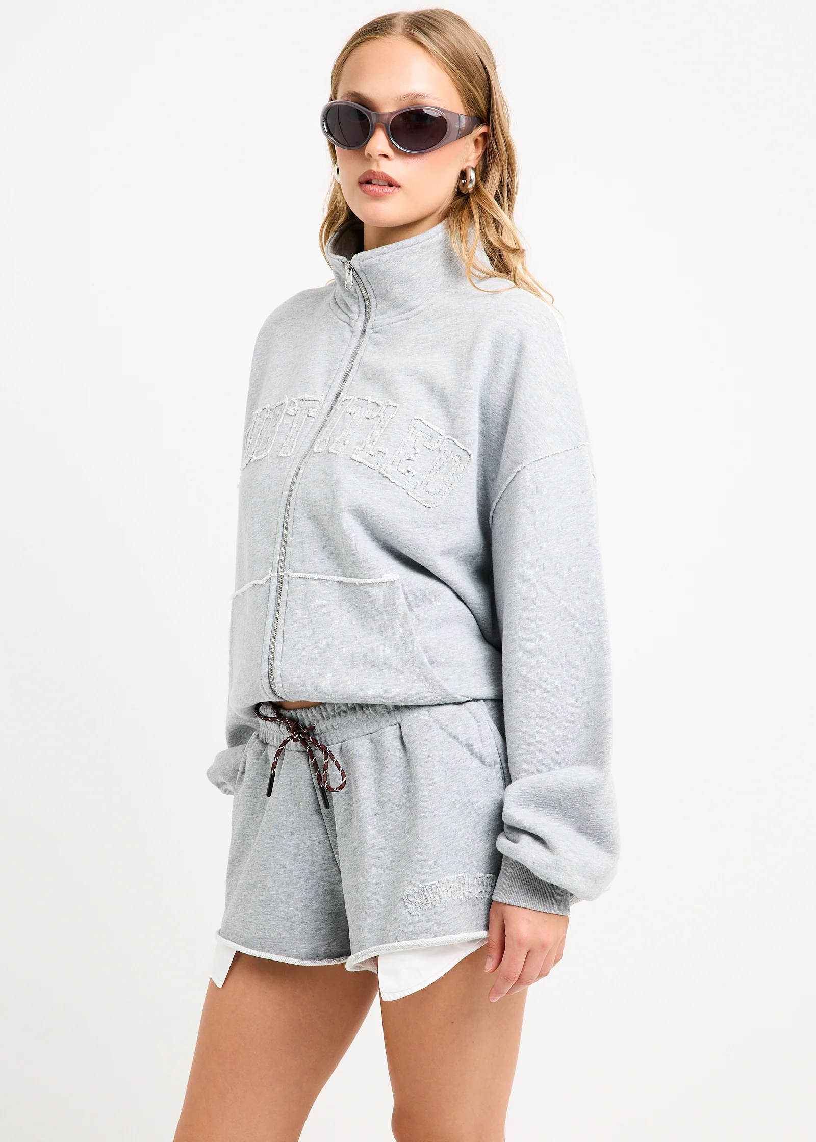 Brie Funnel Oversized Zip Thru Jacket - Image 4