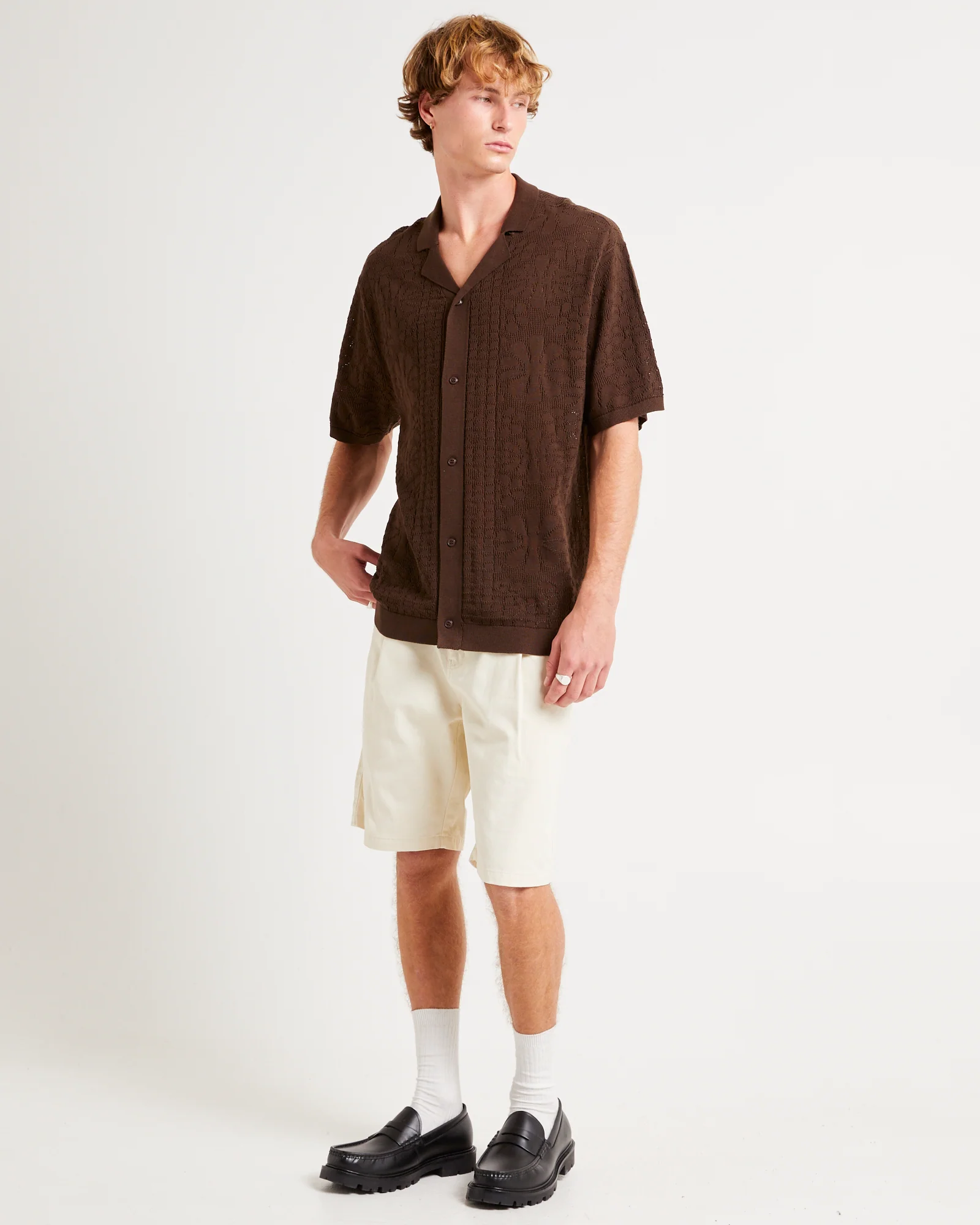 Bronson Knitted Short Sleeve Resort Shirt - Image 4