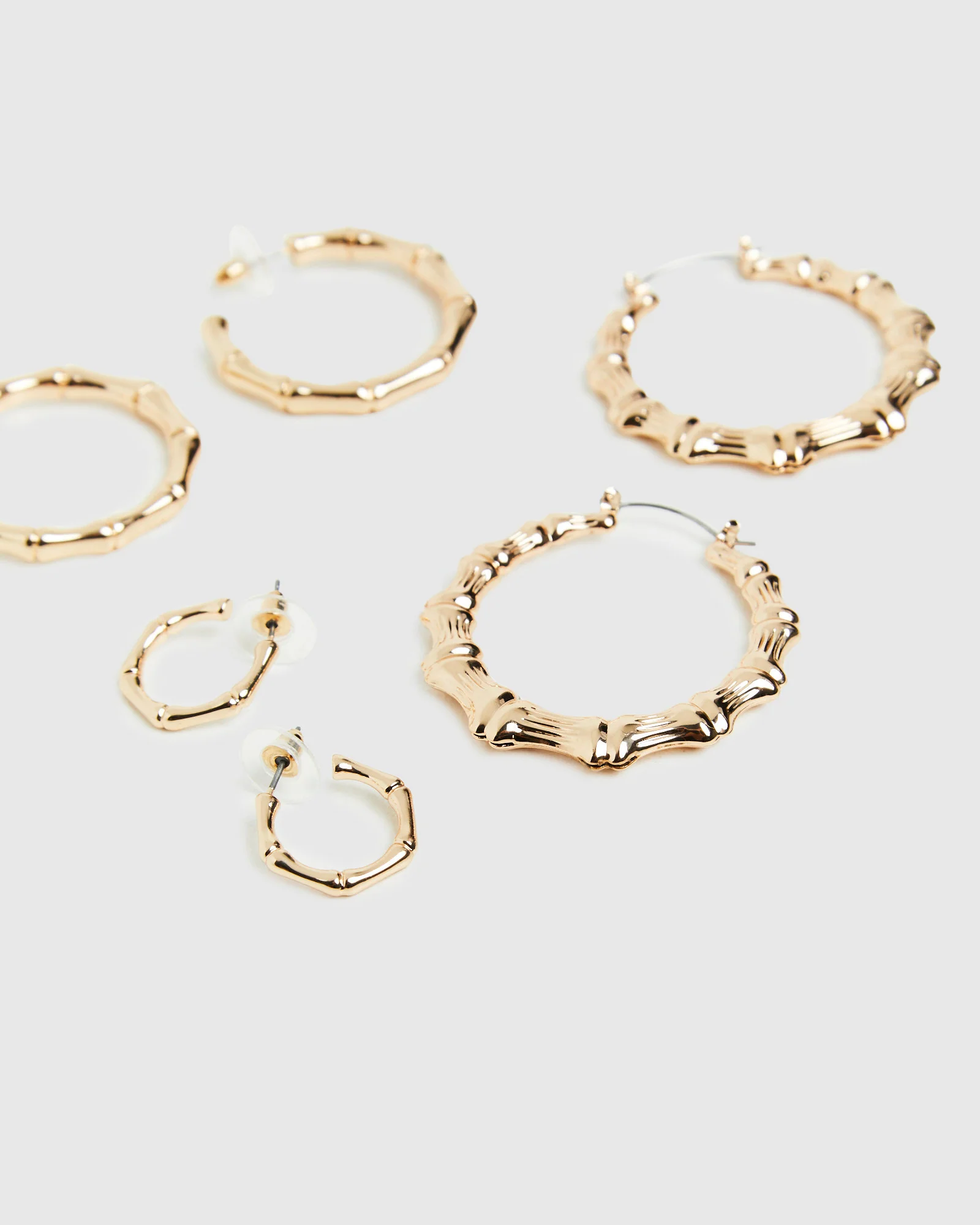 Bronte Bamboo Hoops Multi Pack Gold - Image 4