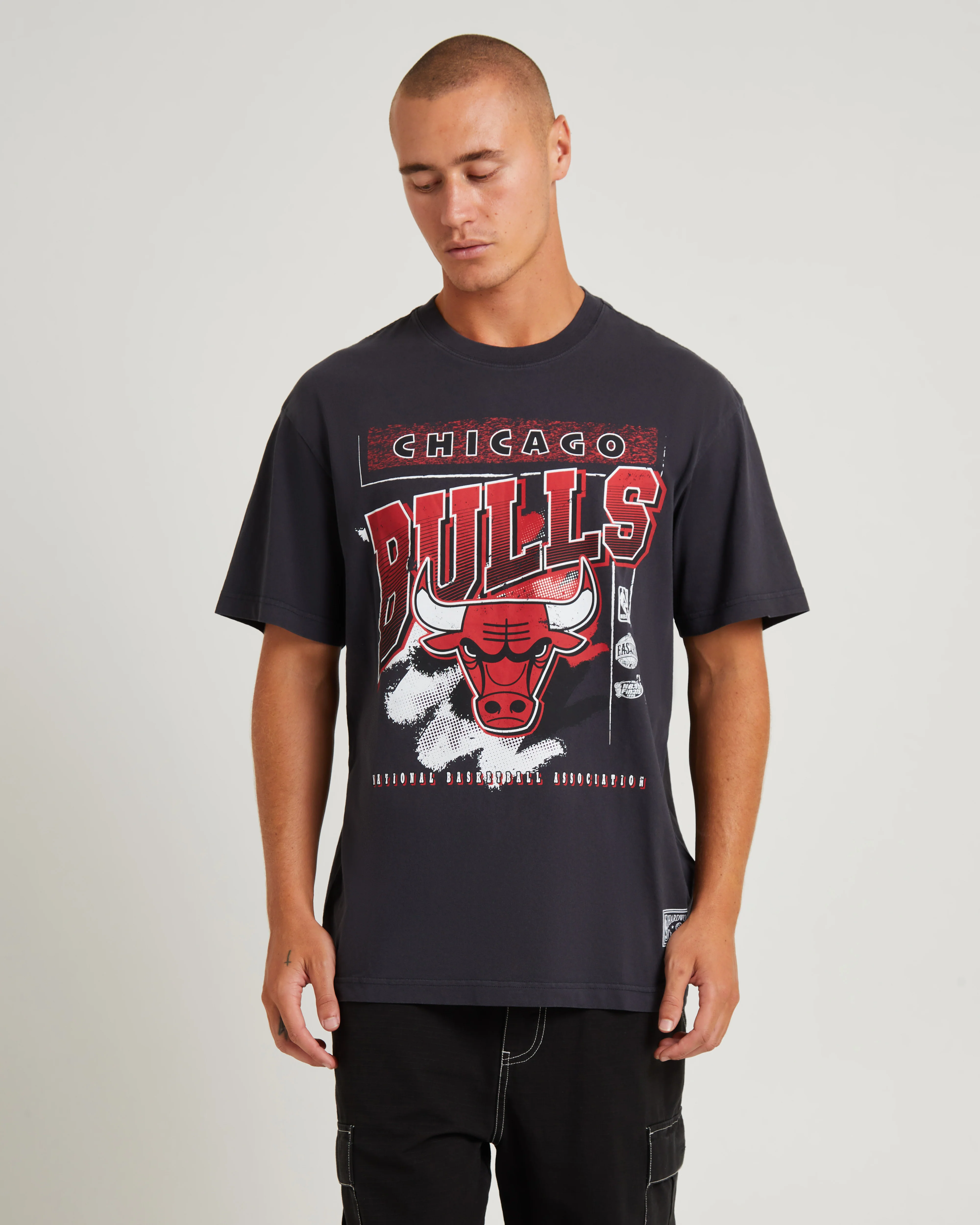 Brush Off 2.0 Bulls Short Sleeve T-Shirt Faded Black