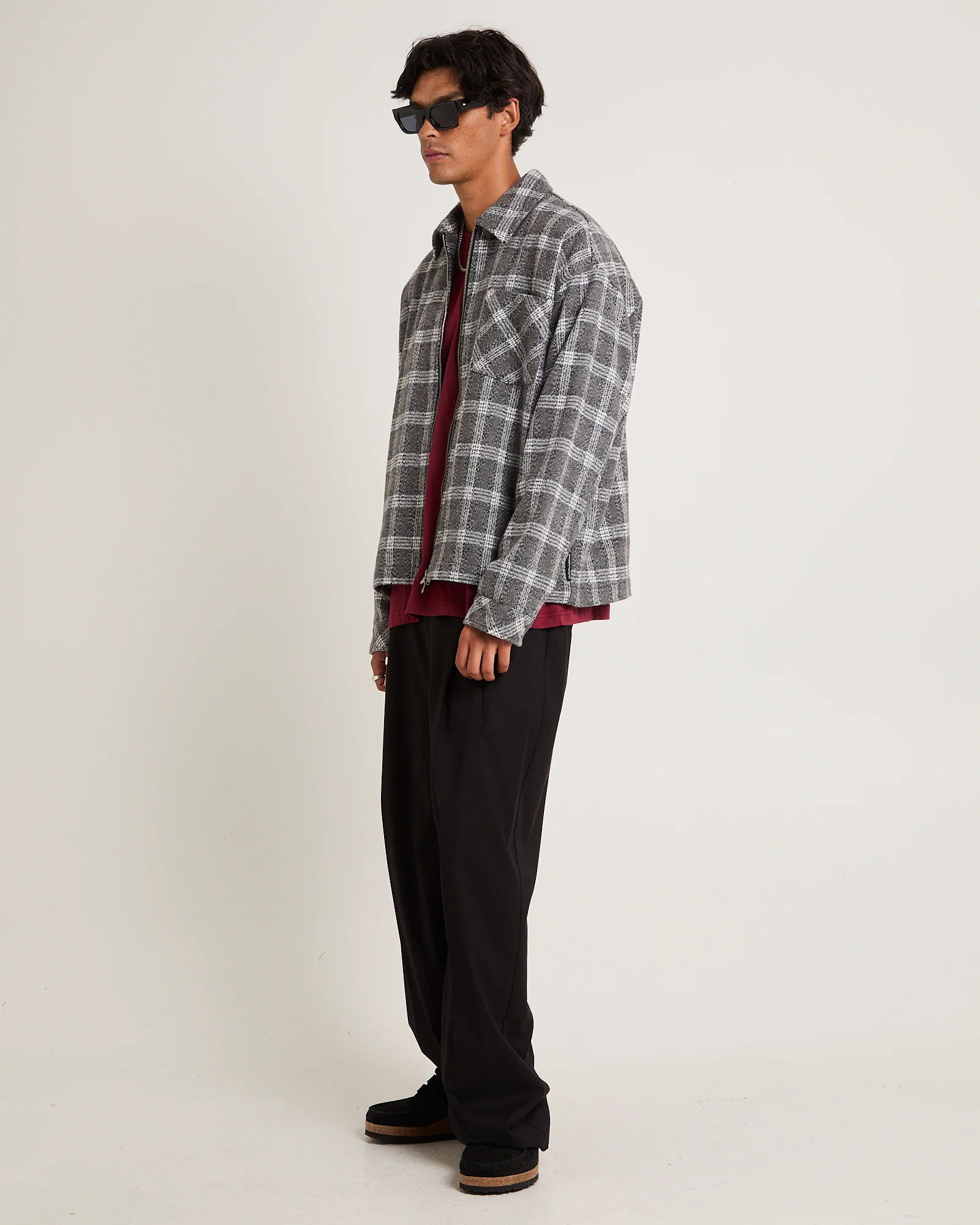 Brushed Check Zip Jacket - Image 4