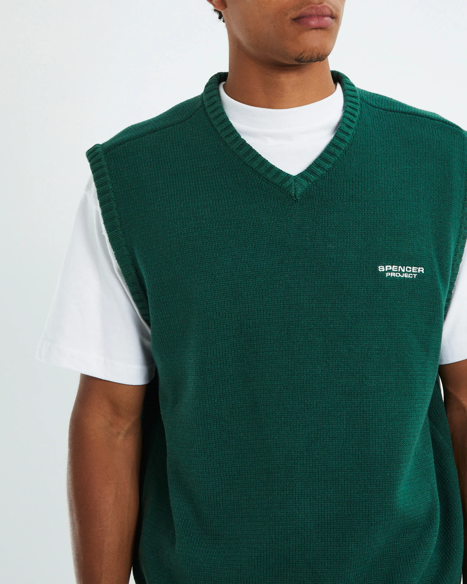 Cable Knit Vest Emerald Green - Image 5