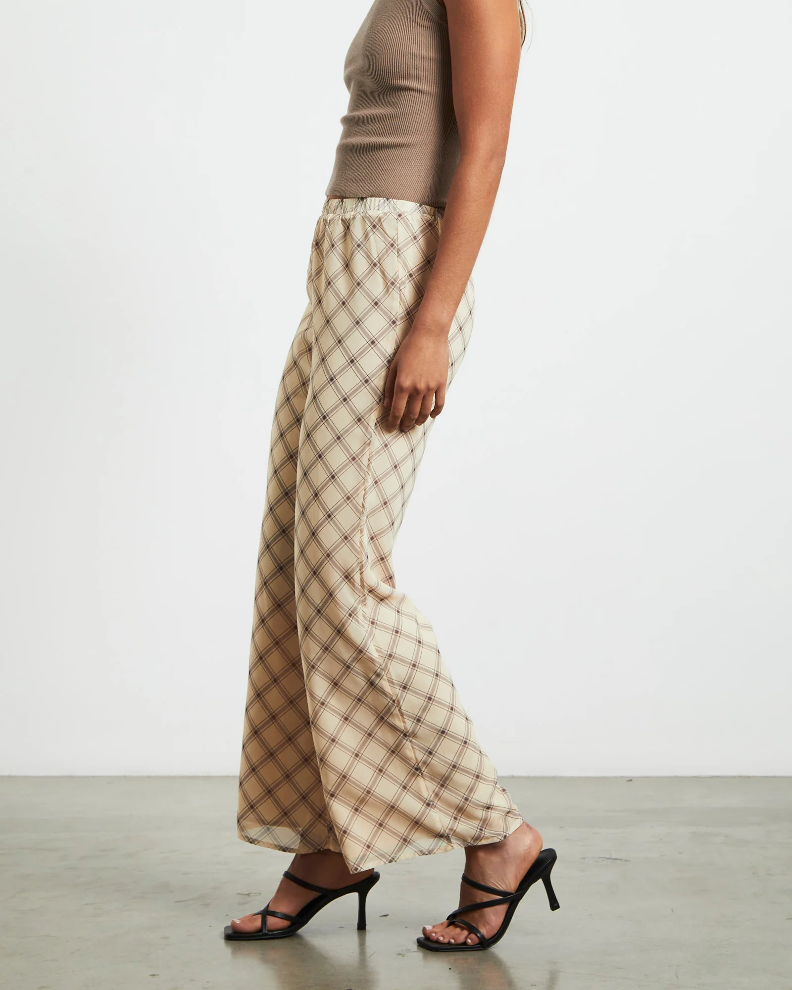 Candice Pants in Check Print - Image 4