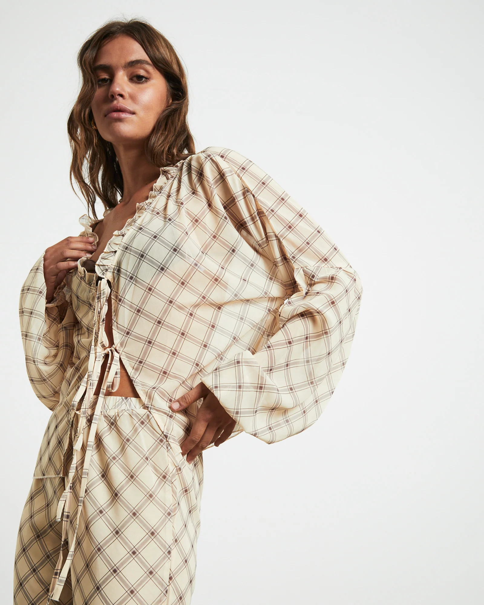 Candice Top Check Print - Image 6