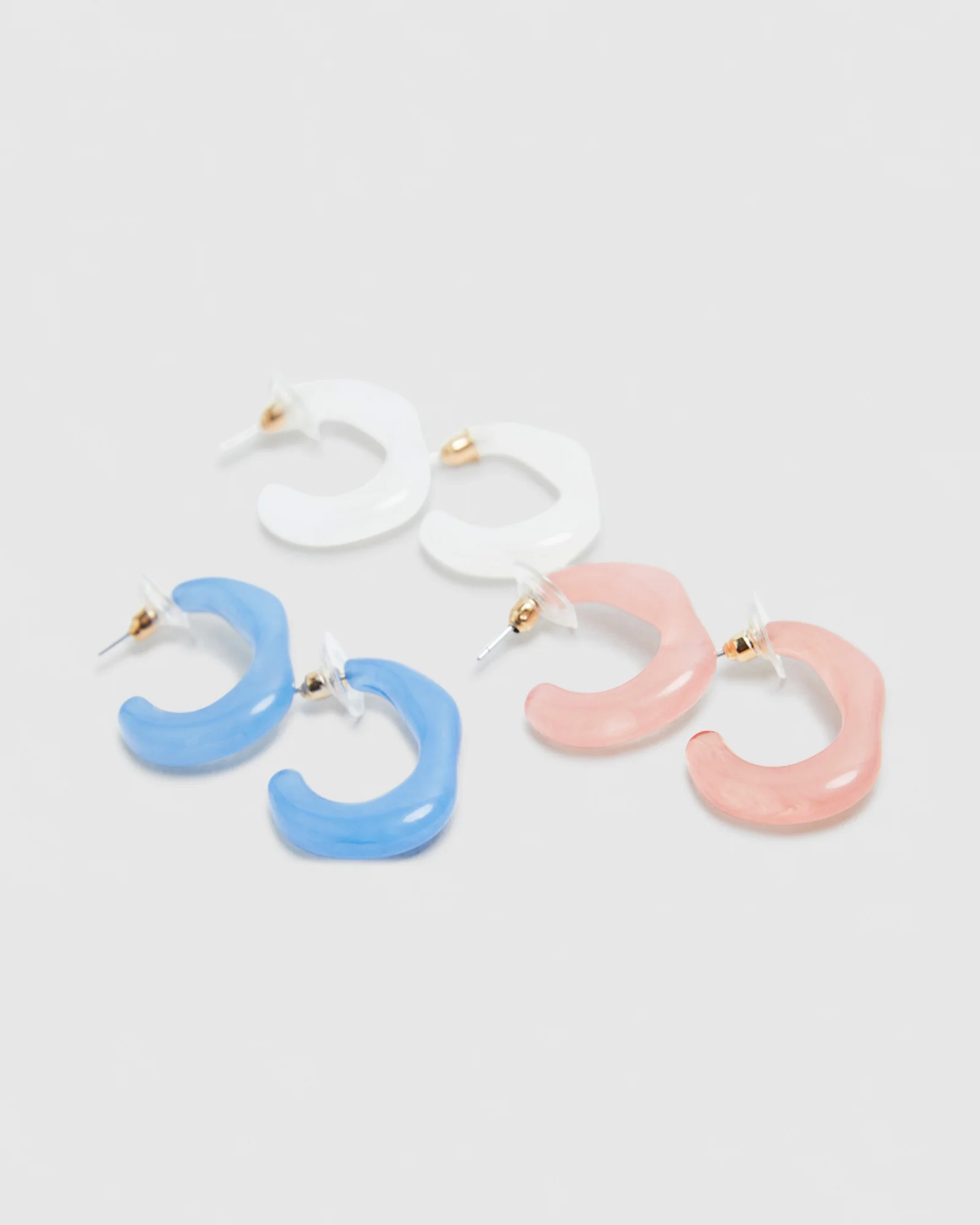 Candy Earrings White/Blue/Pink - Image 2