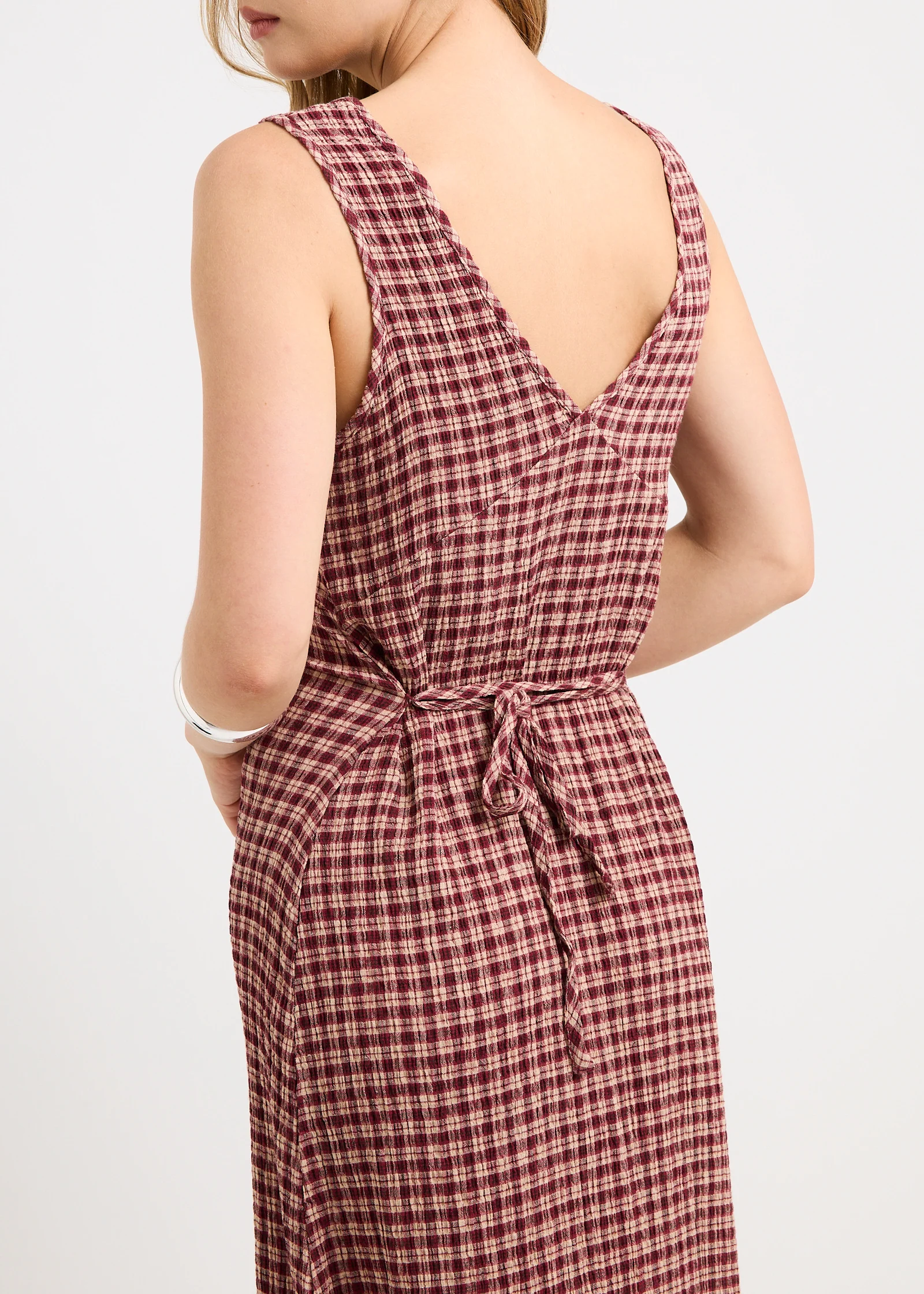 Capricorn Seersucker Midi Dress - Image 5
