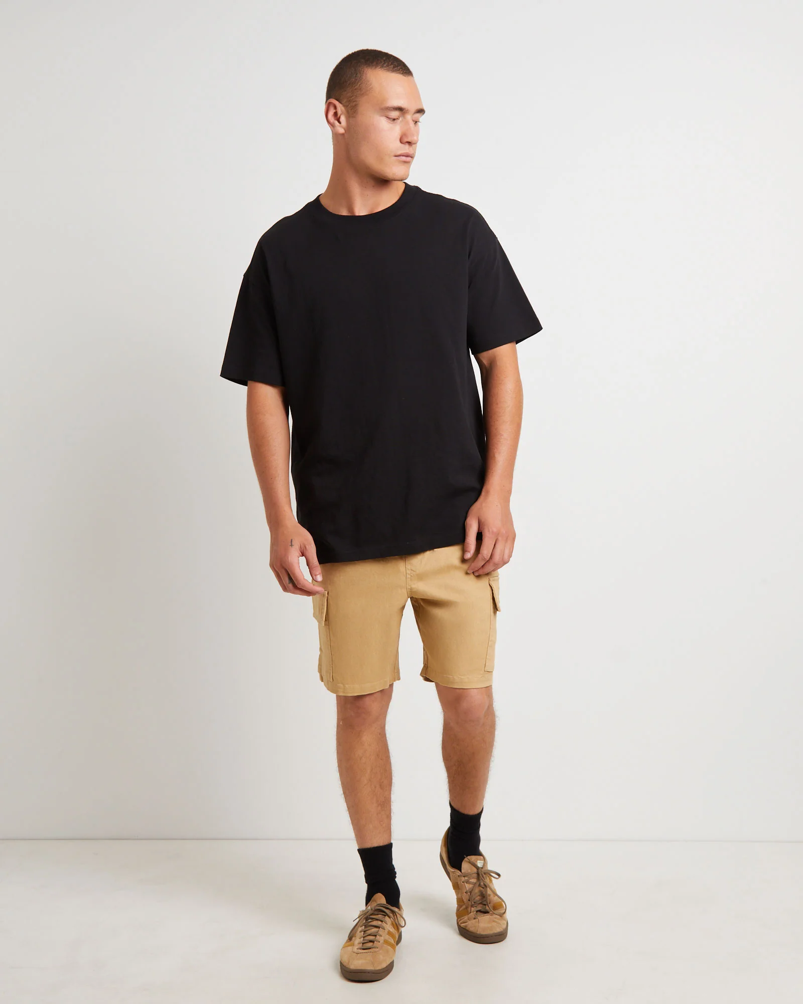 Cargo Shorts in Tan - Image 3