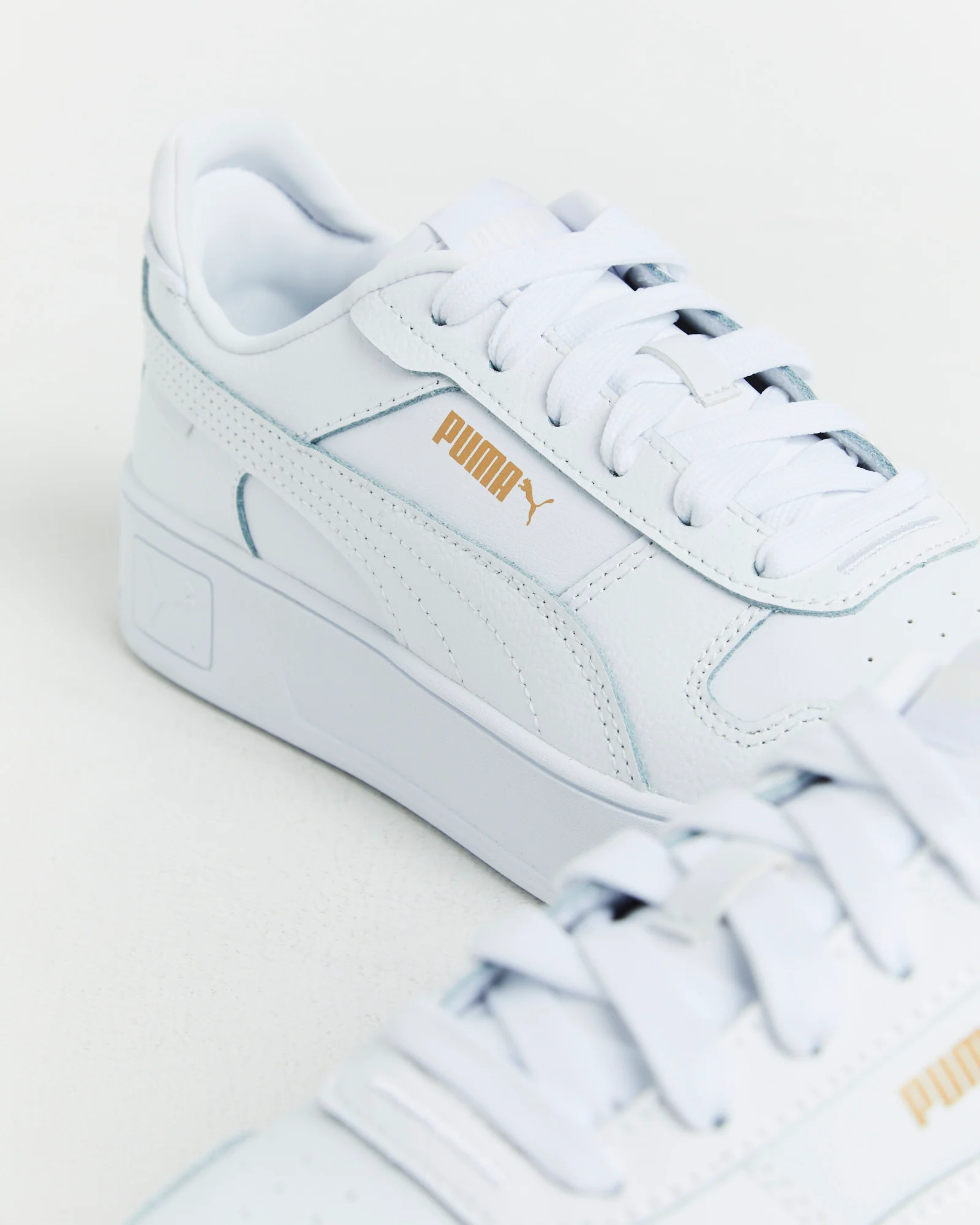 Carina Street Puma Sneakers in White/Gold - Image 4