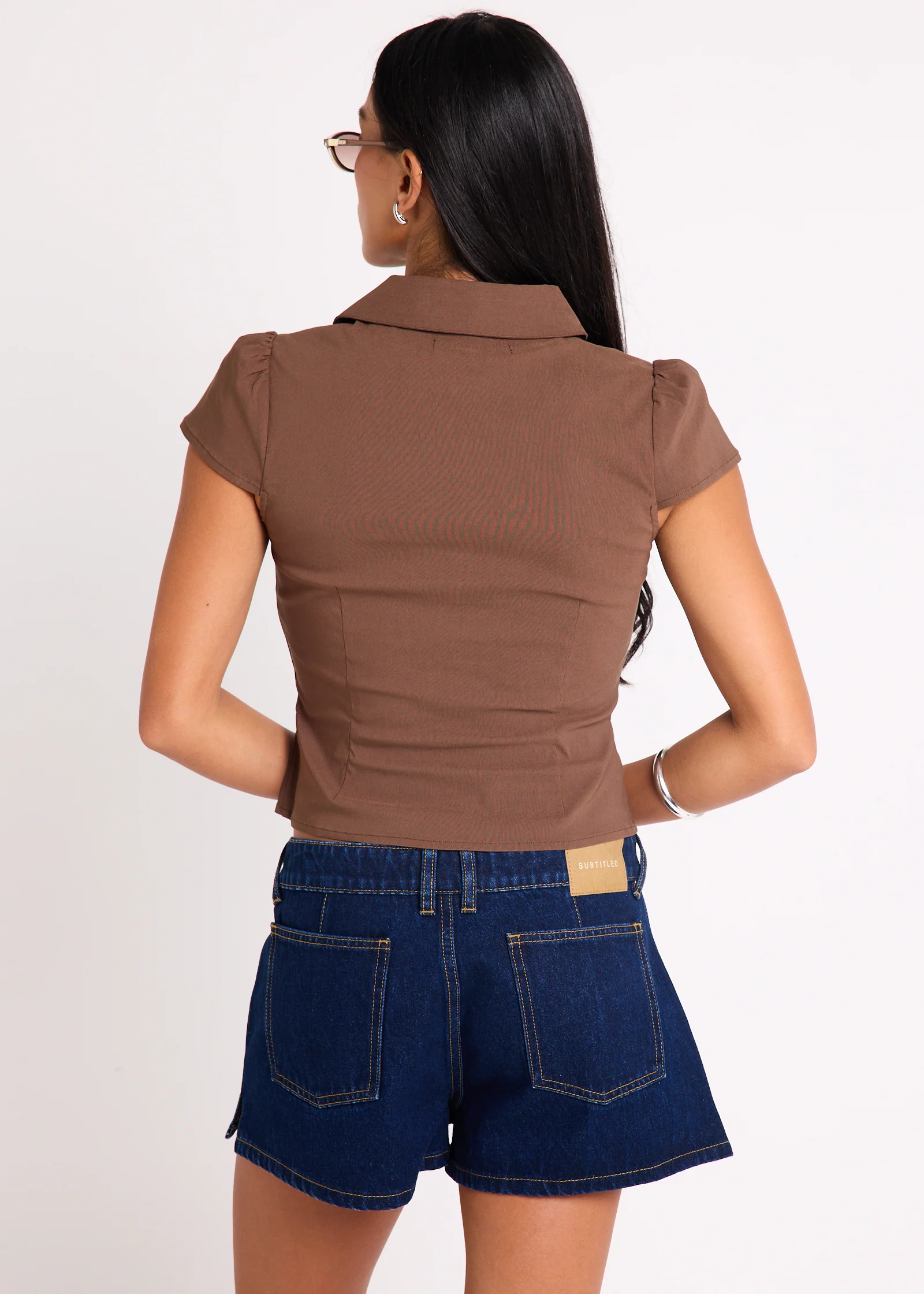 Cassia Short Sleeve Gather Shirt - Image 3