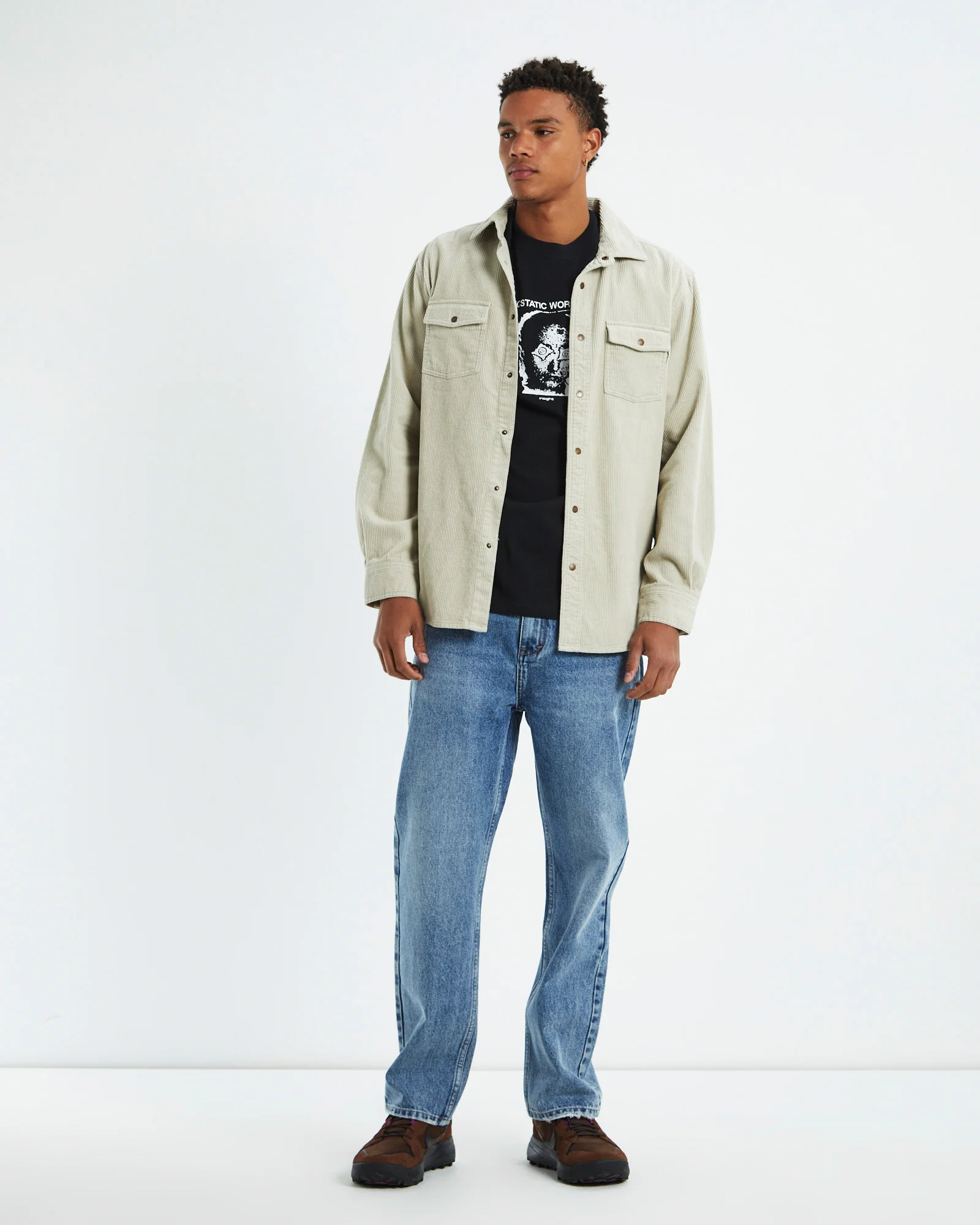 Cassian Long Sleeve Overshirt Tan - Image 3