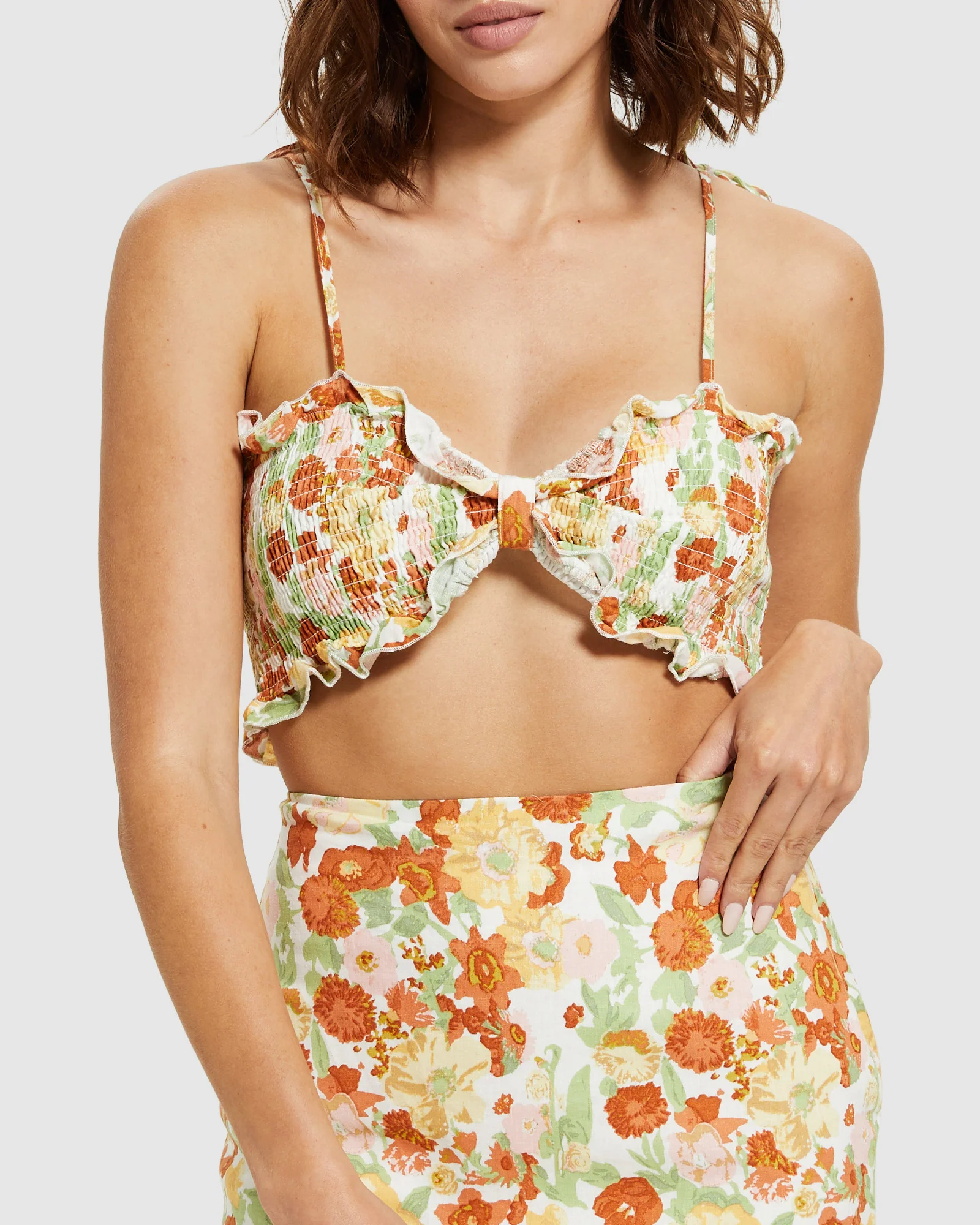 Celest Floral Shirred Top - Image 5