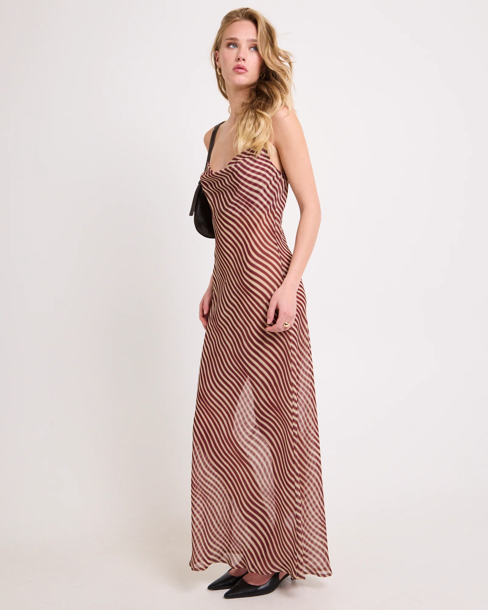 Celly Cowl Sheer Maxi Dress - Image 4