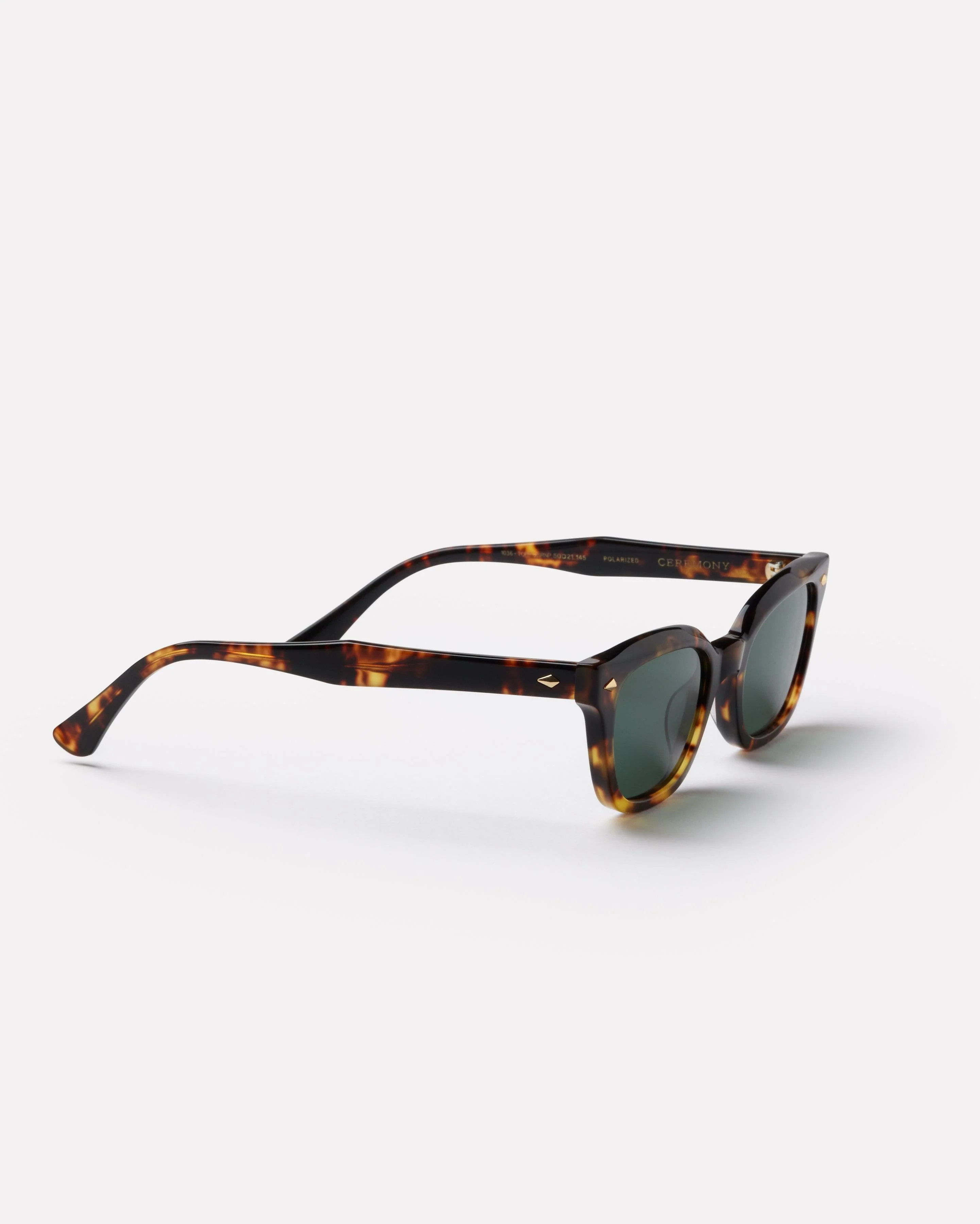 Ceremony Sunglasses Tortoise Polished/Green Polarised - Image 6