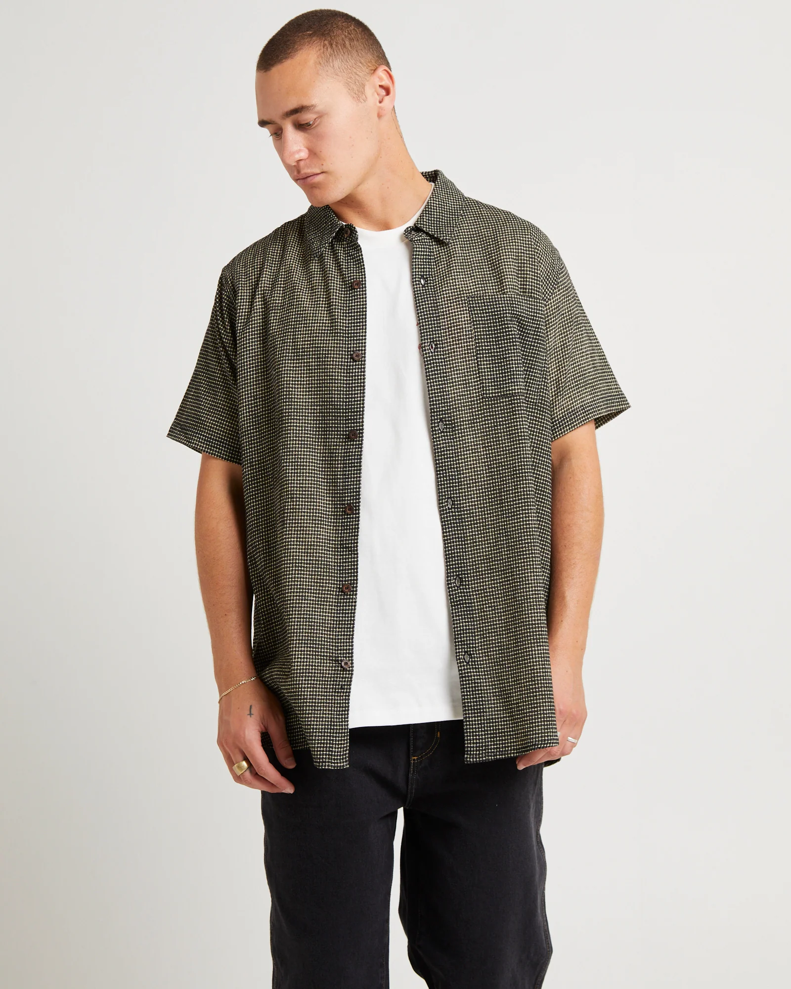 Check Crepe Shirt
