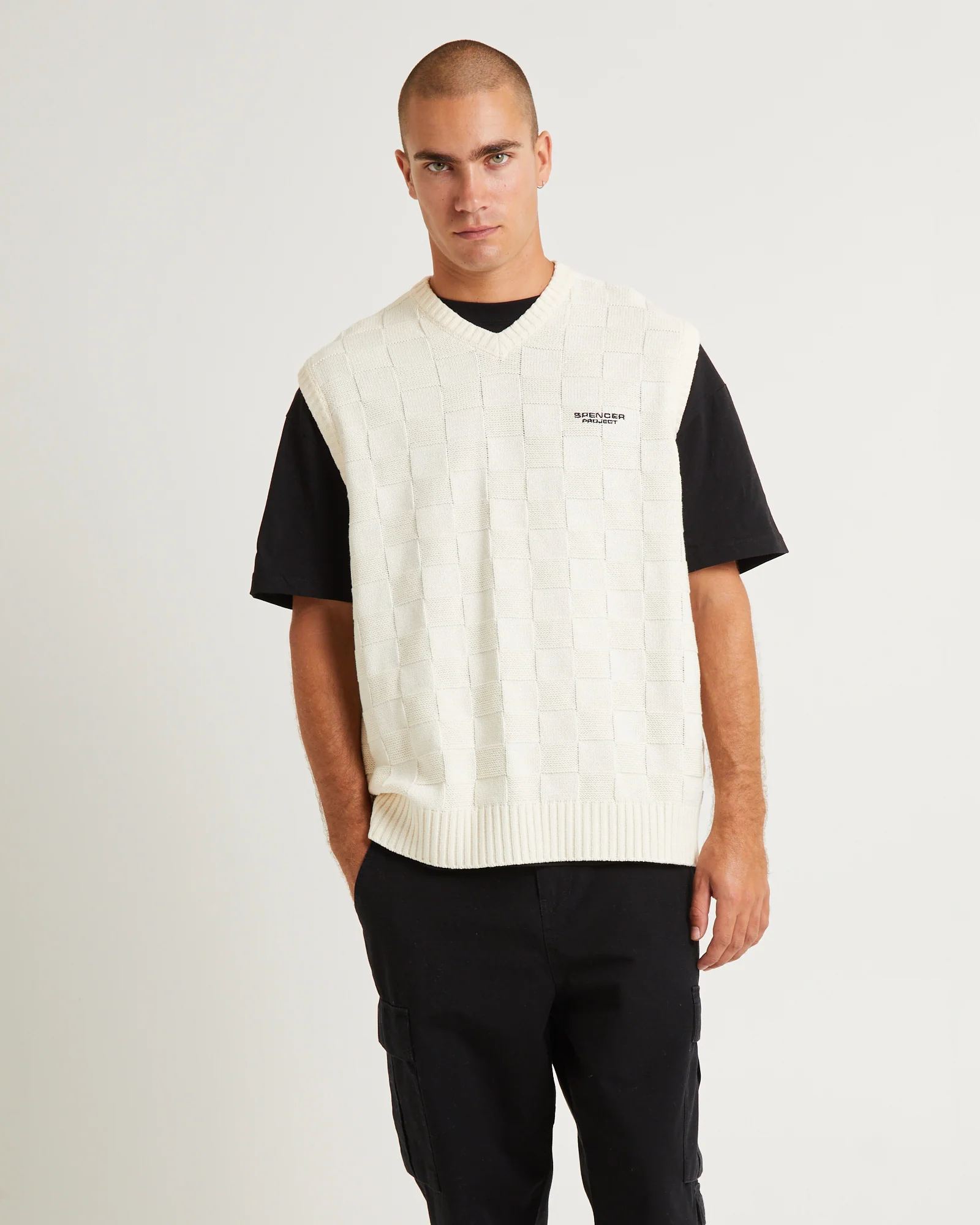 Check Knit Vest