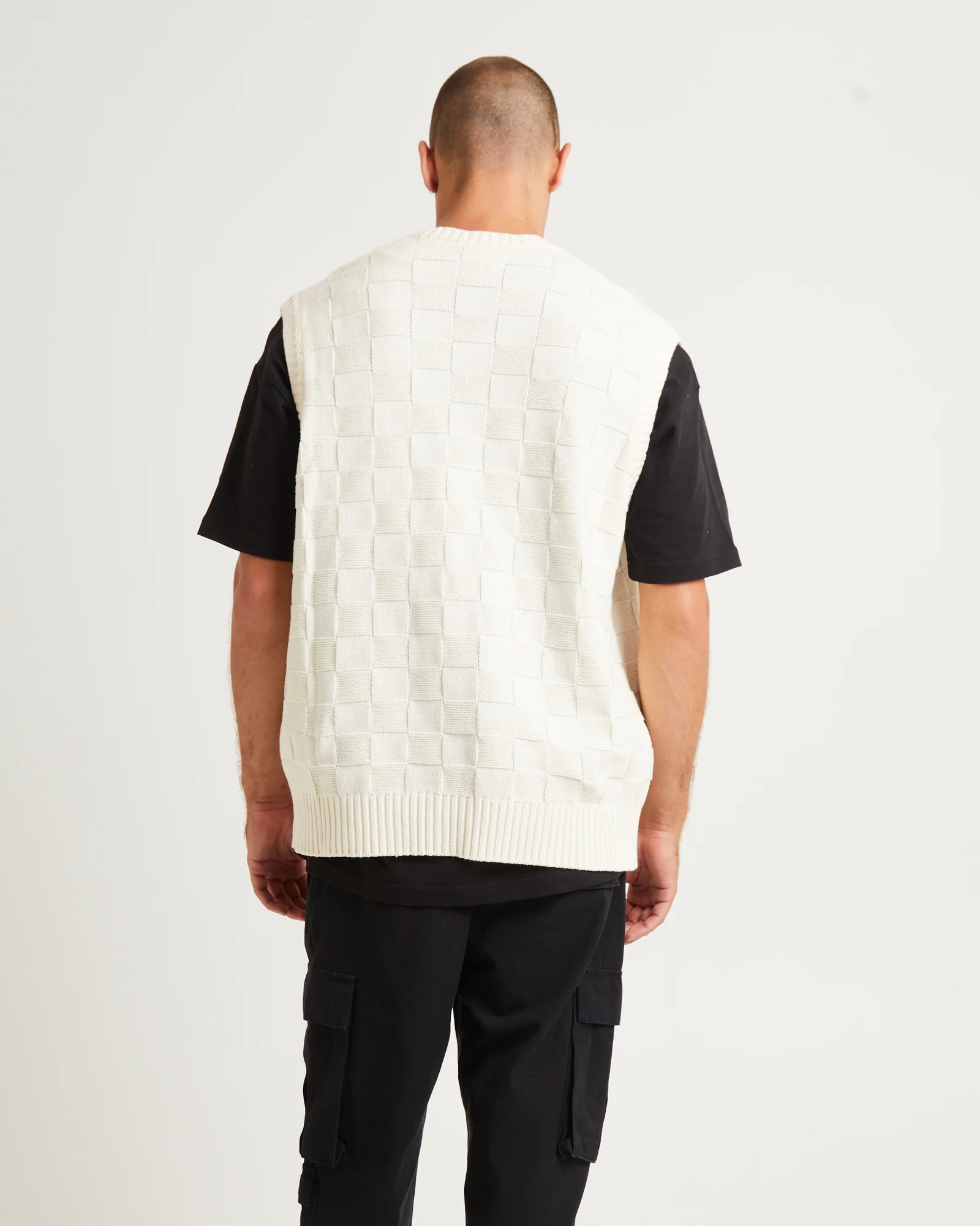 Check Knit Vest - Image 2