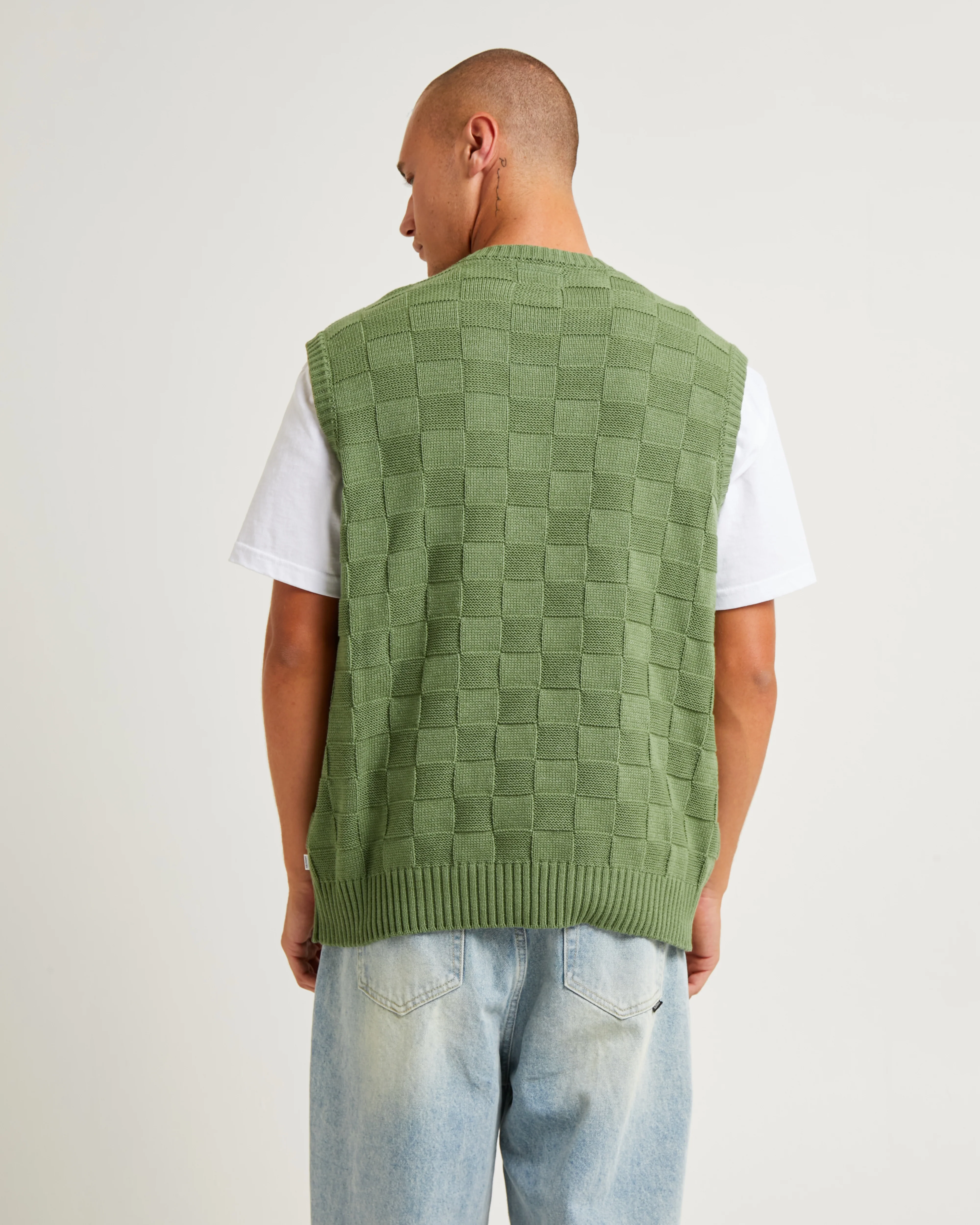 Check Knit Vest - Image 2