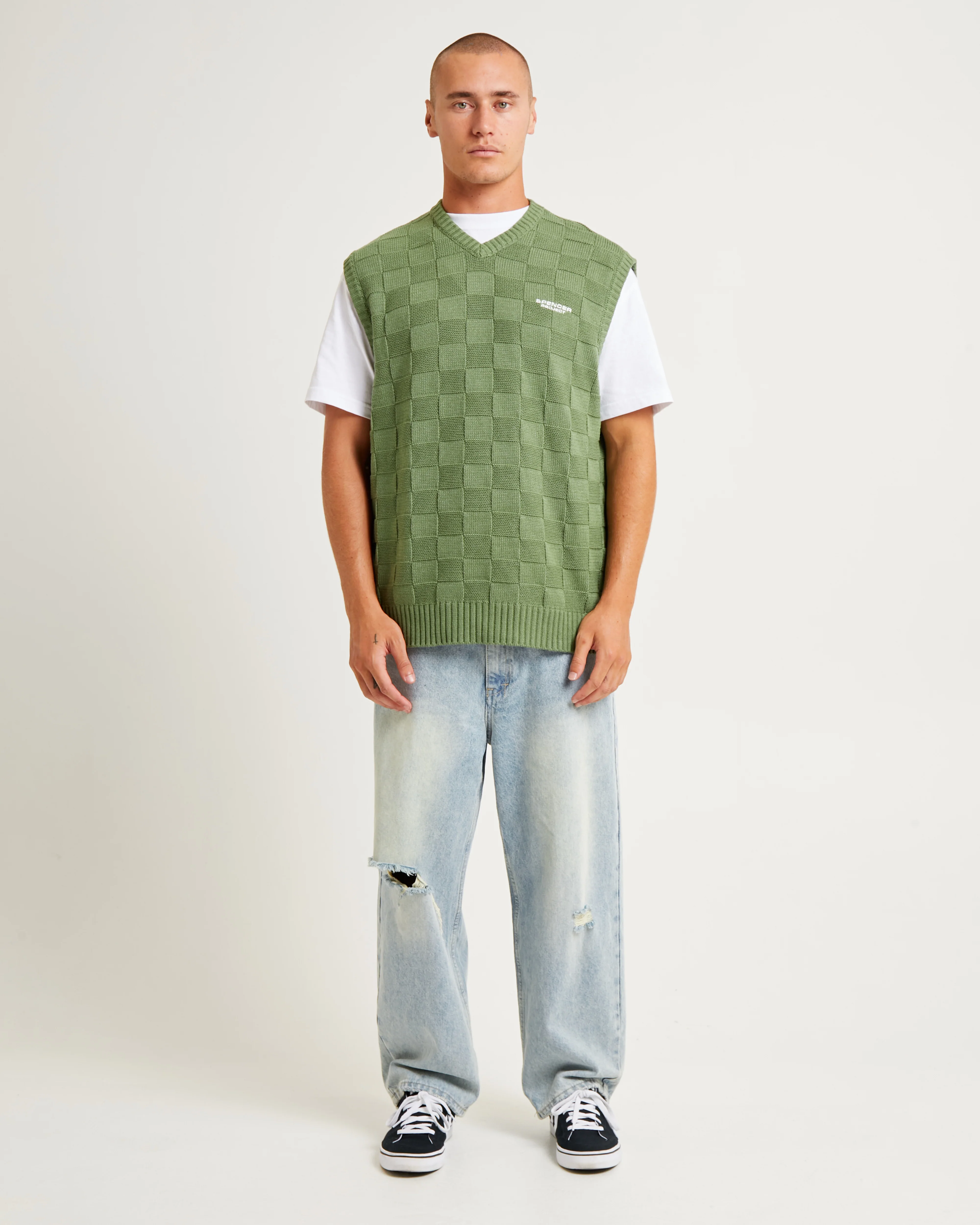 Check Knit Vest - Image 3