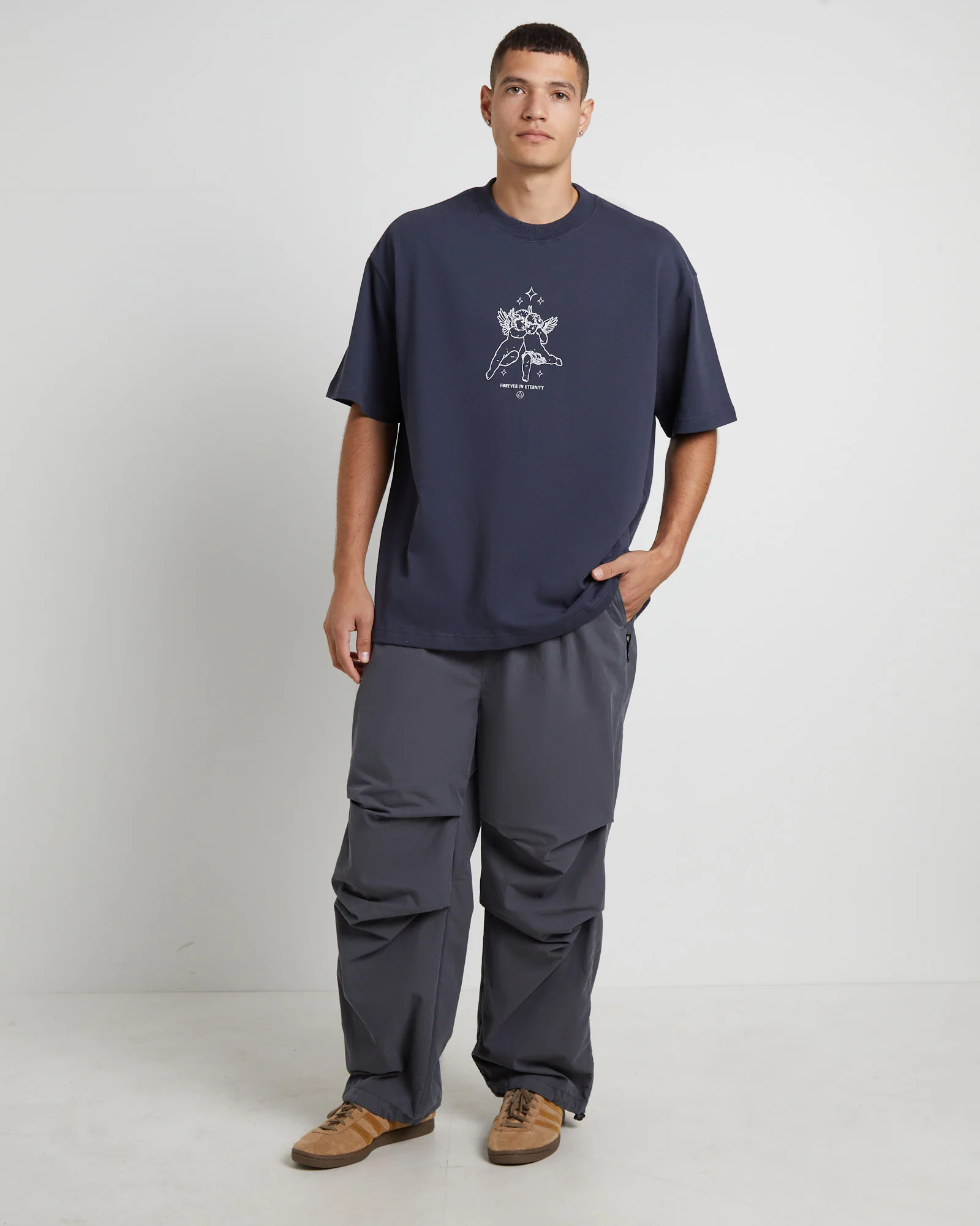 Cherub Short Sleeve T-Shirt in Ink - Image 3