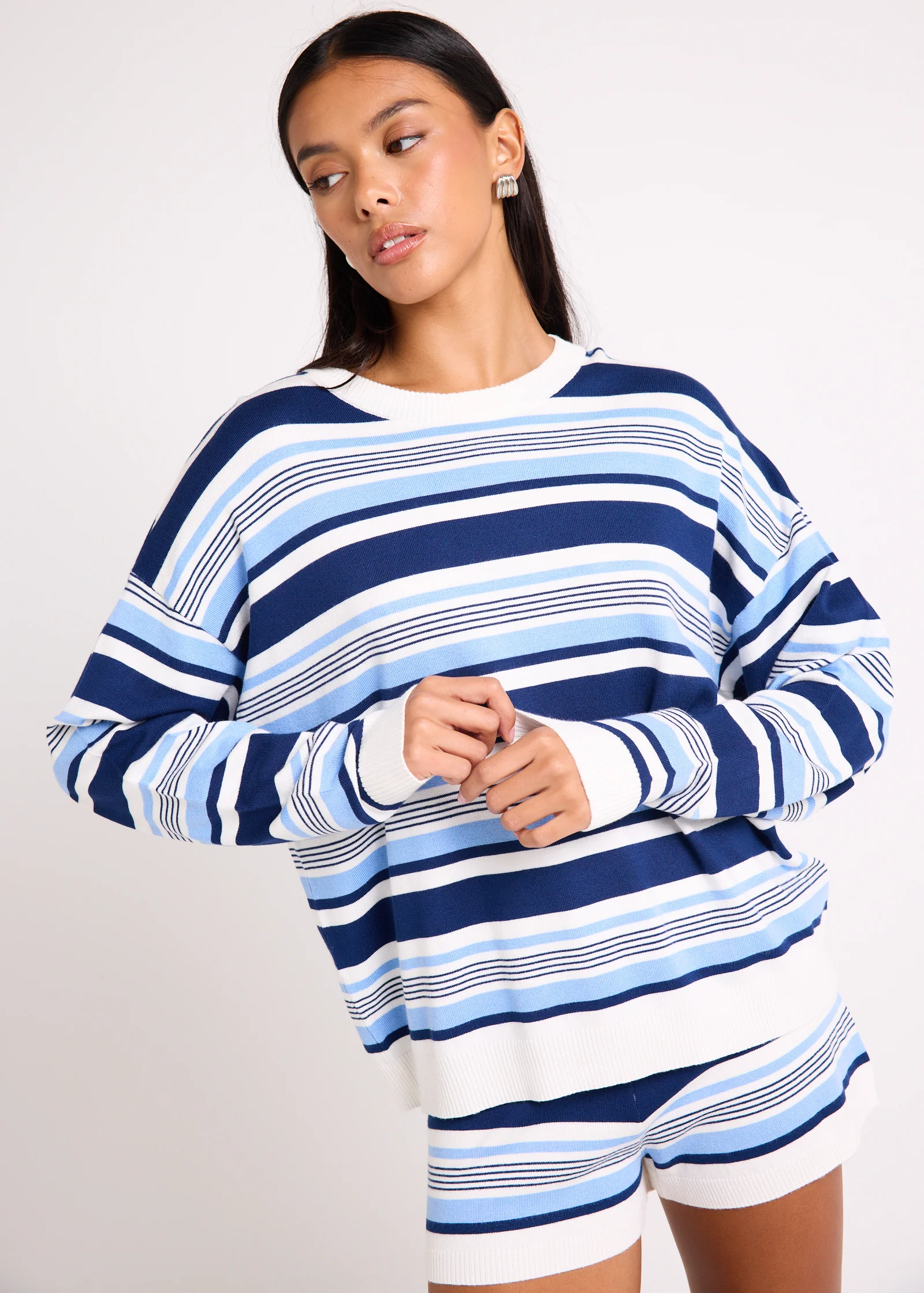 Chiara Stripes Oversized Knit Top
