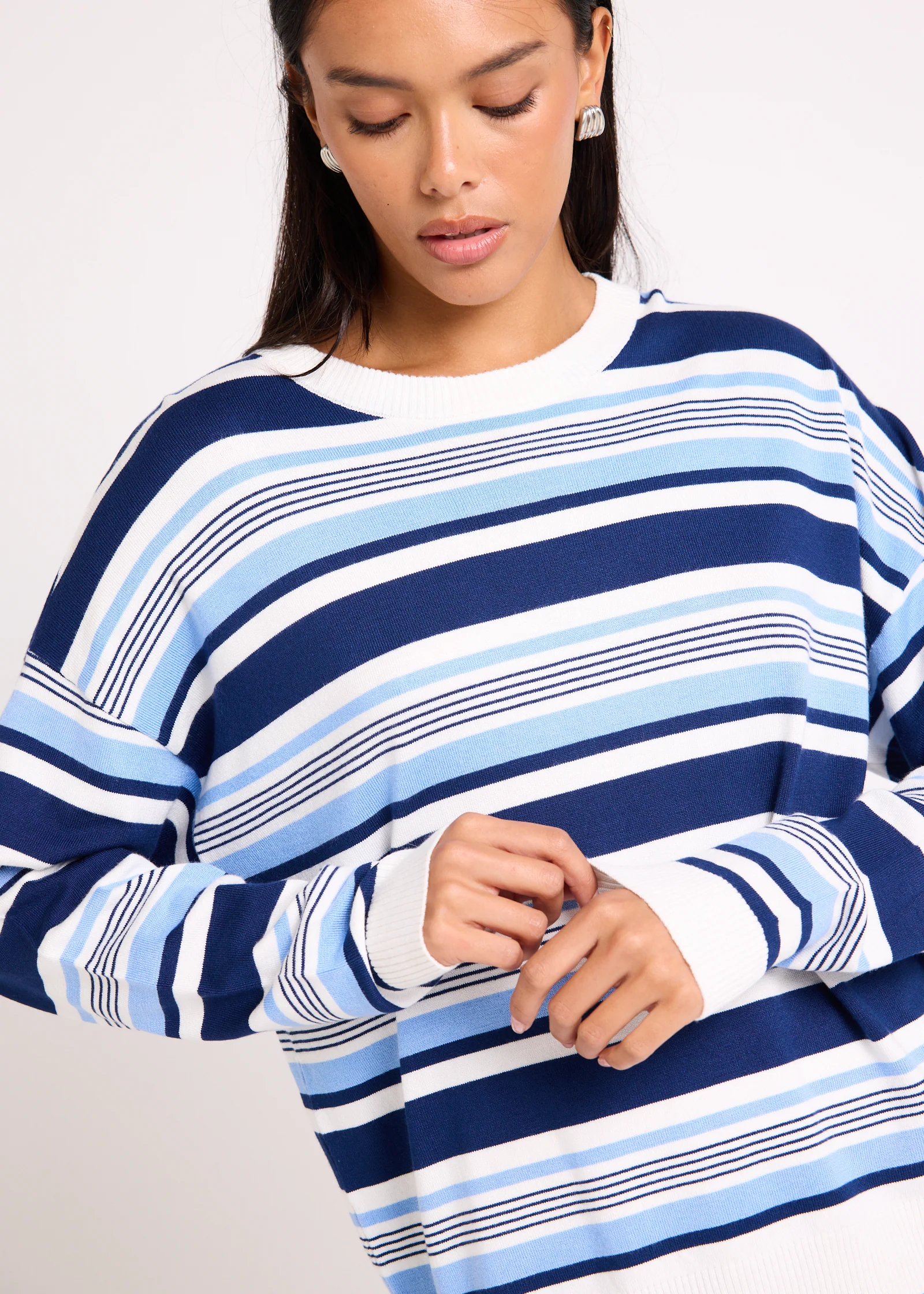Chiara Stripes Oversized Knit Top - Image 6