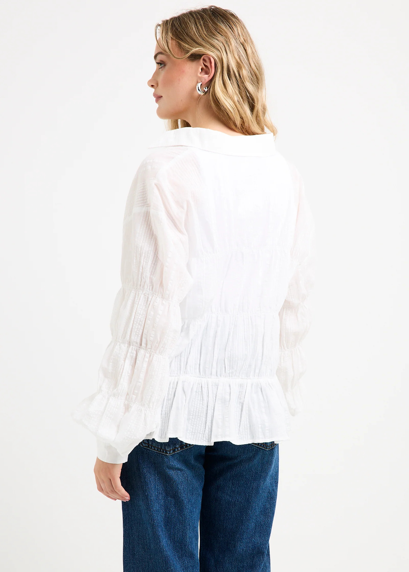 Chicago Shirred Long Sleeve Shirt - Image 2