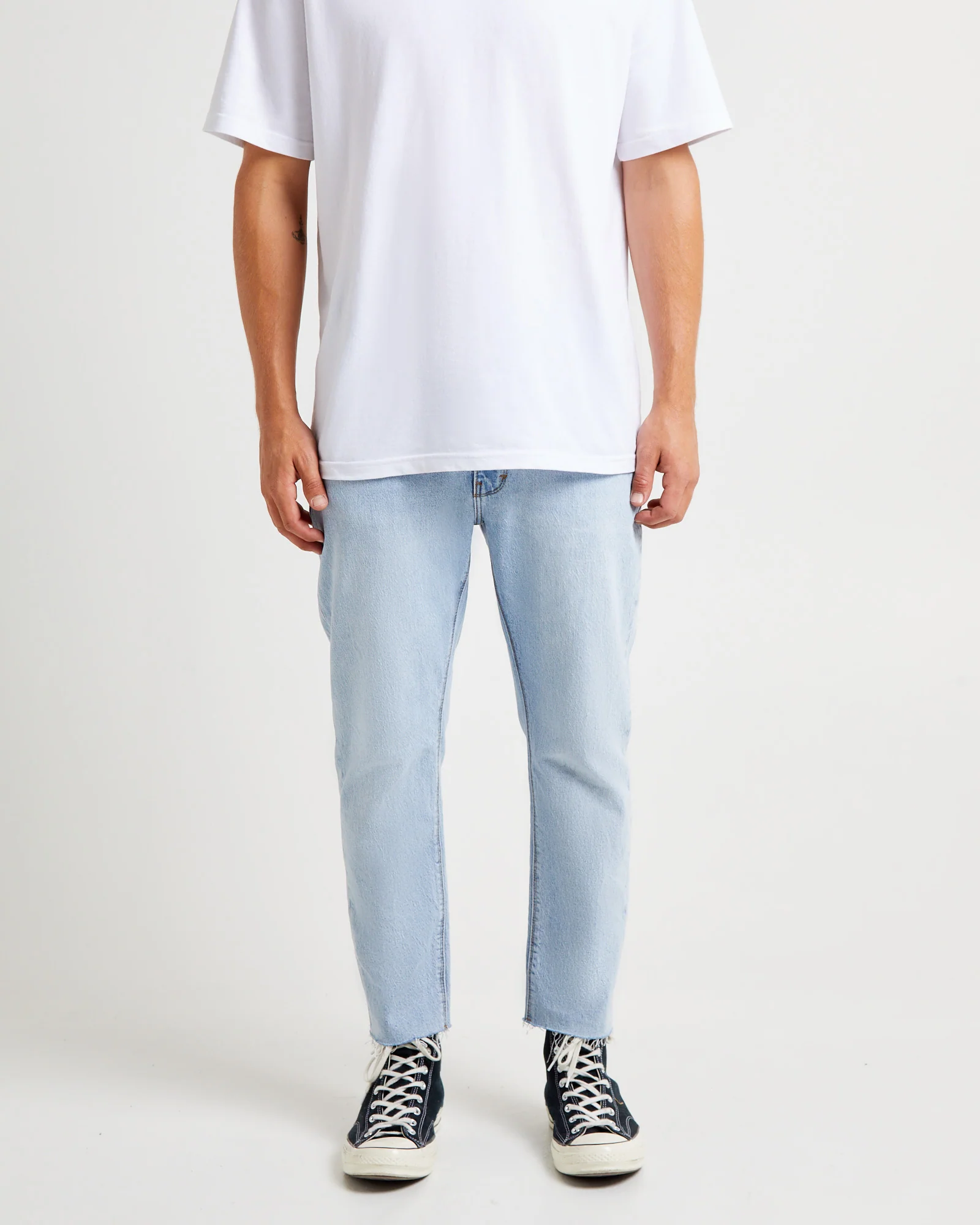 Chopped Straight Denim Jeans